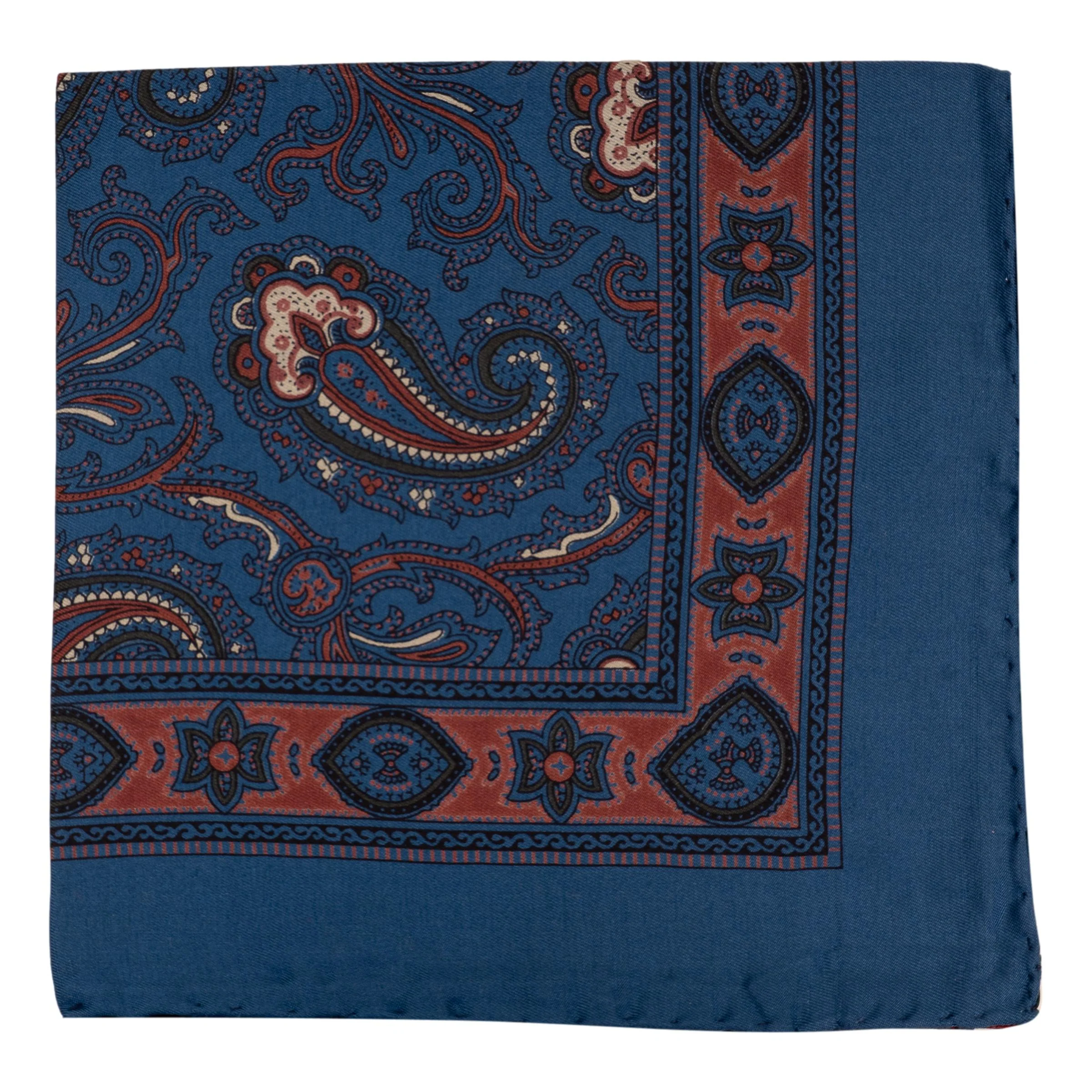 Silk Paisley Pocket Square - Image 3