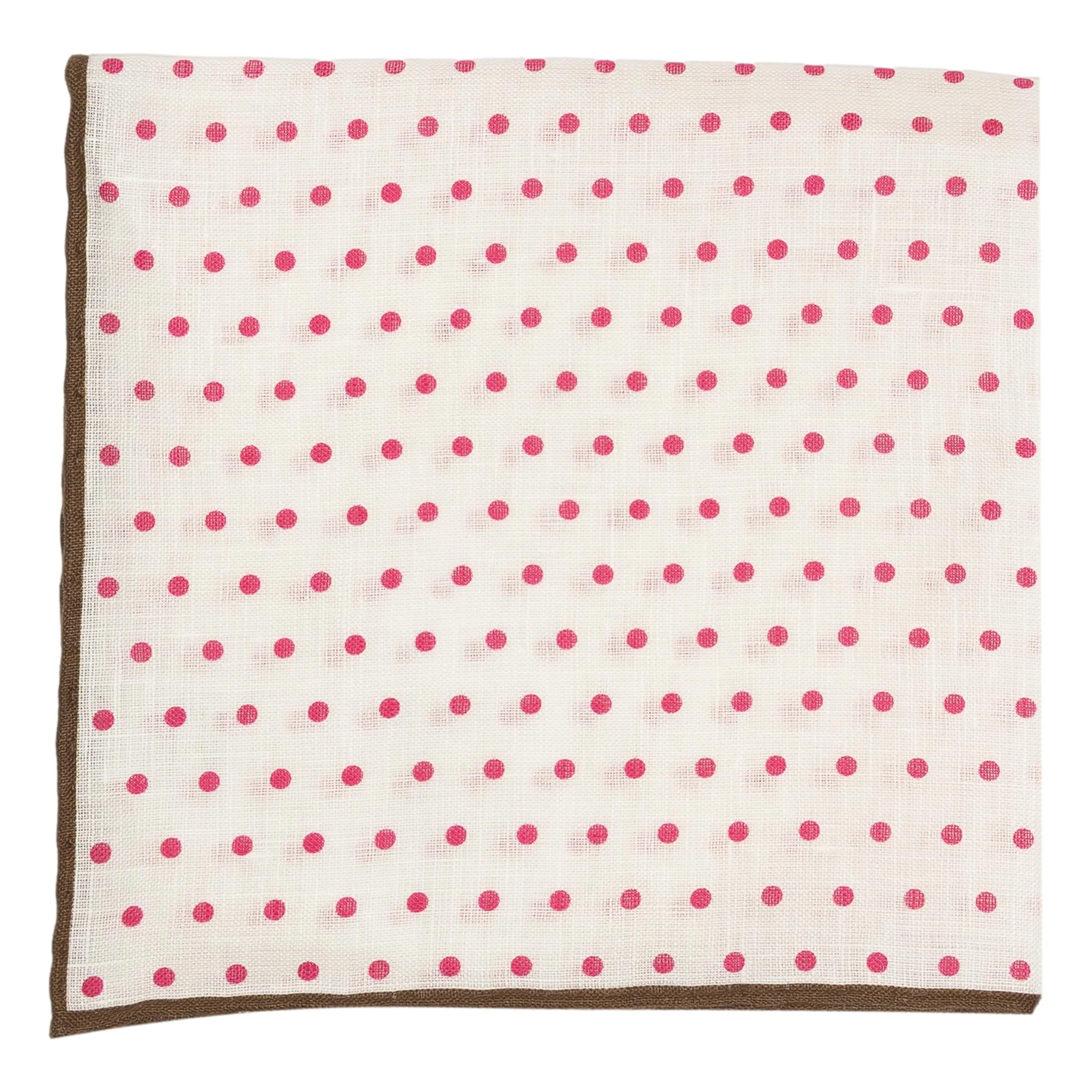 Small Polka Dot Linen Pocket Square - Image 3
