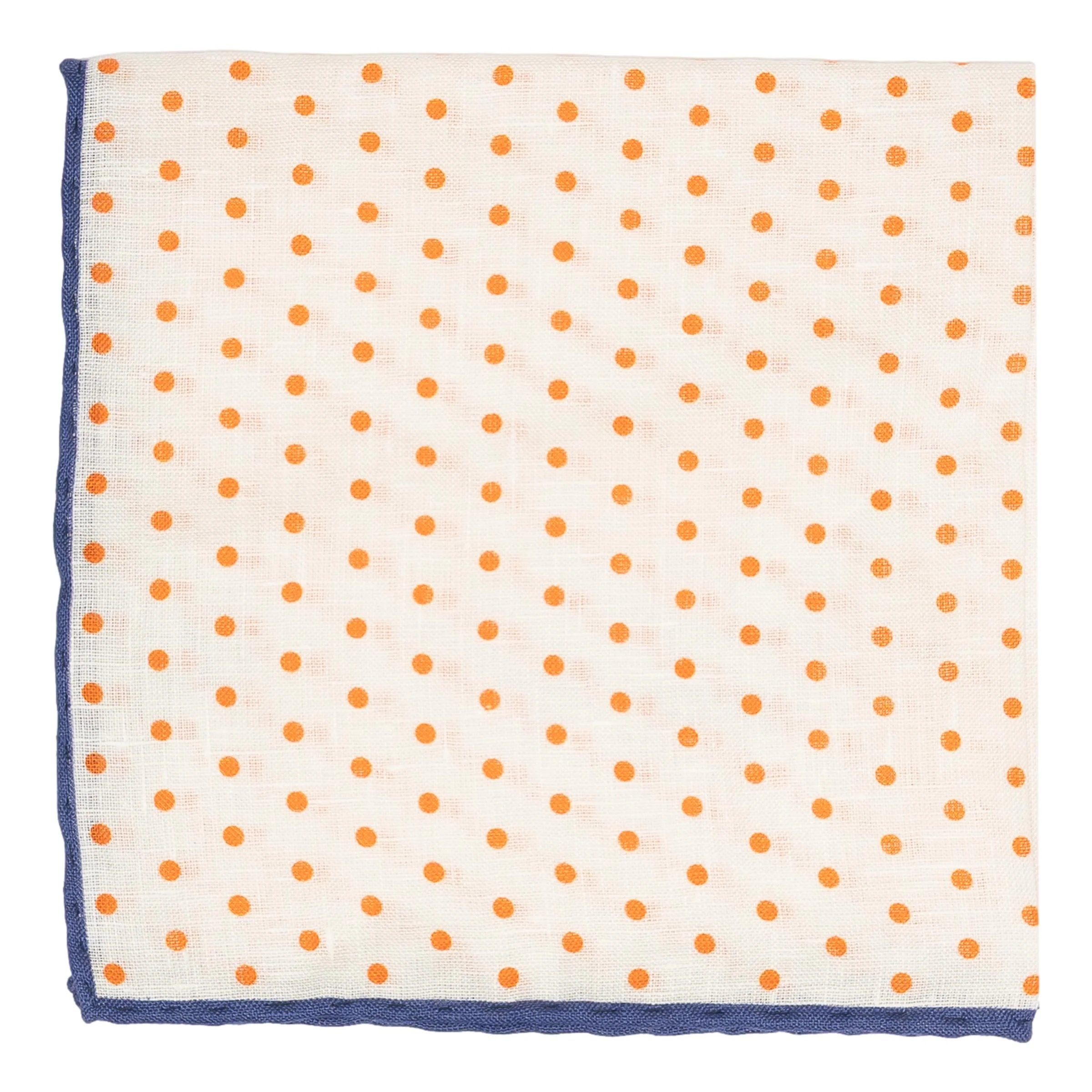 Small Polka Dot Linen Pocket Square - Image 4