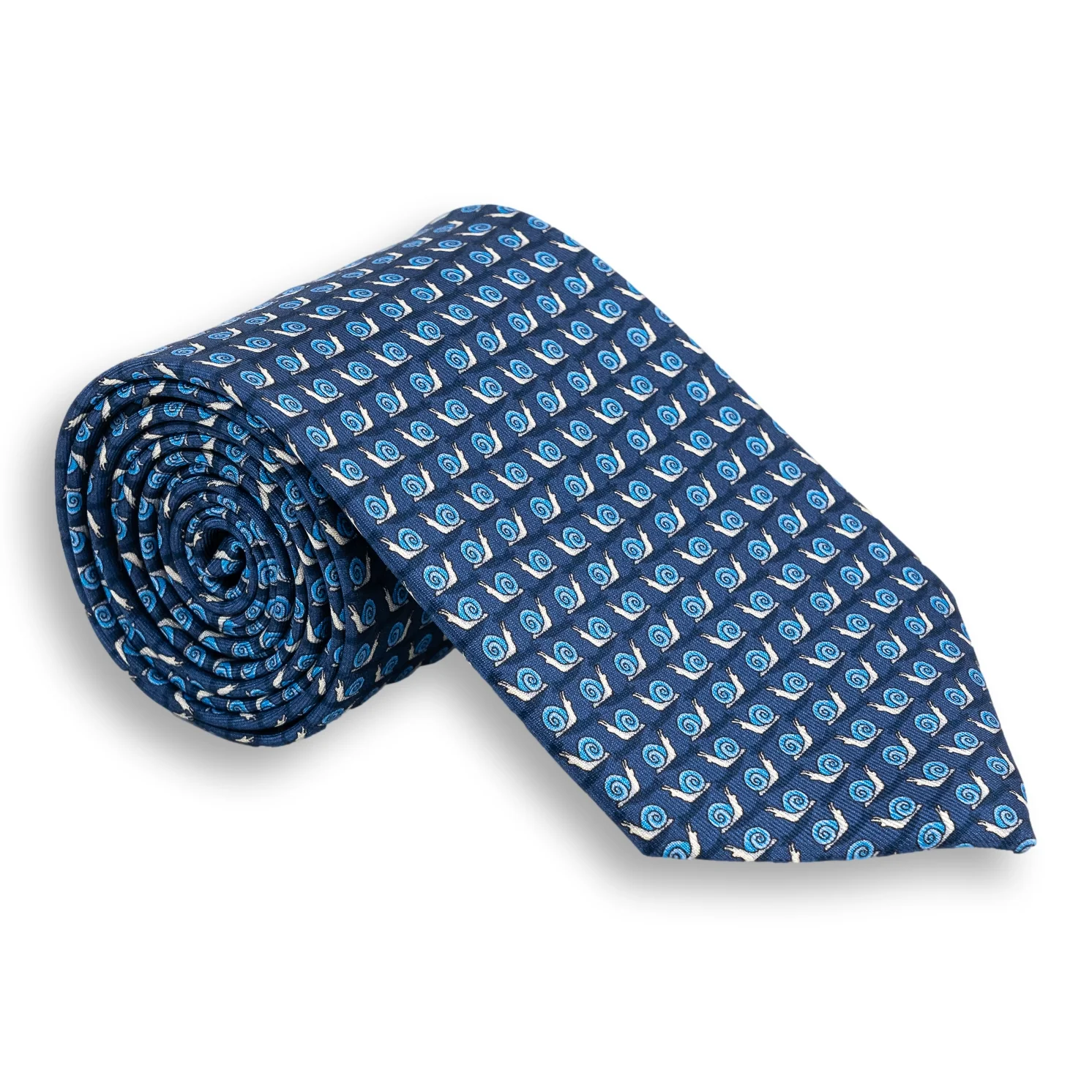 Snail Pattern Silk Print Tie - Image 2