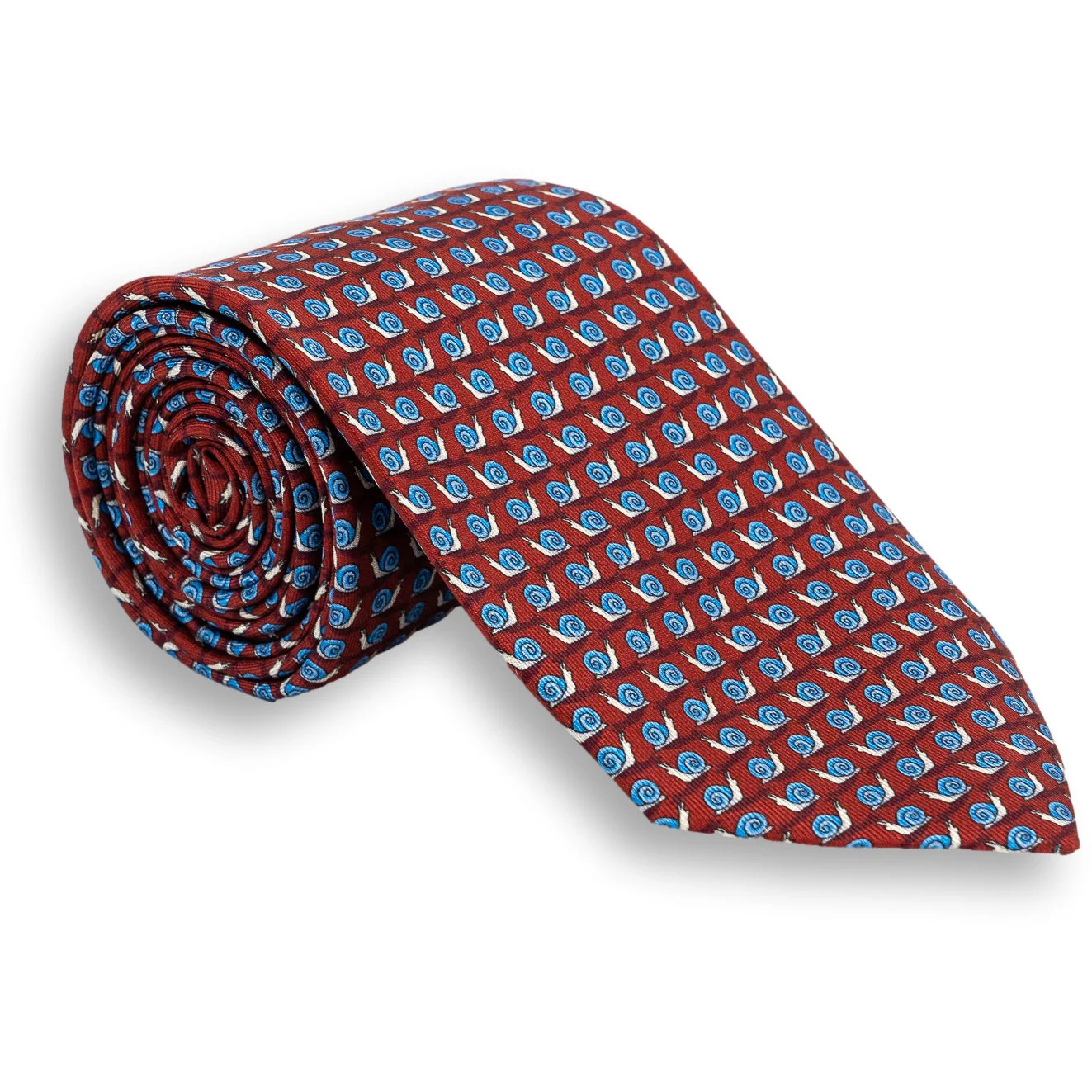 Snail Pattern Silk Print Tie - Image 3