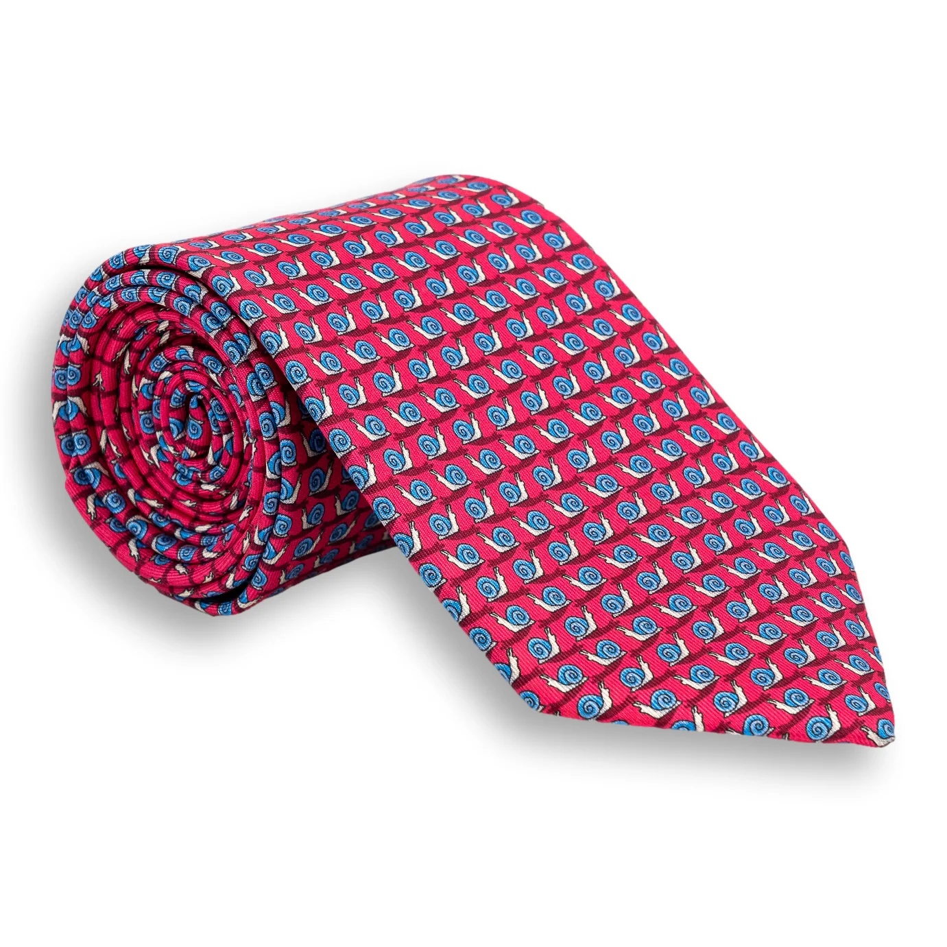 Snail Pattern Silk Print Tie - Image 4