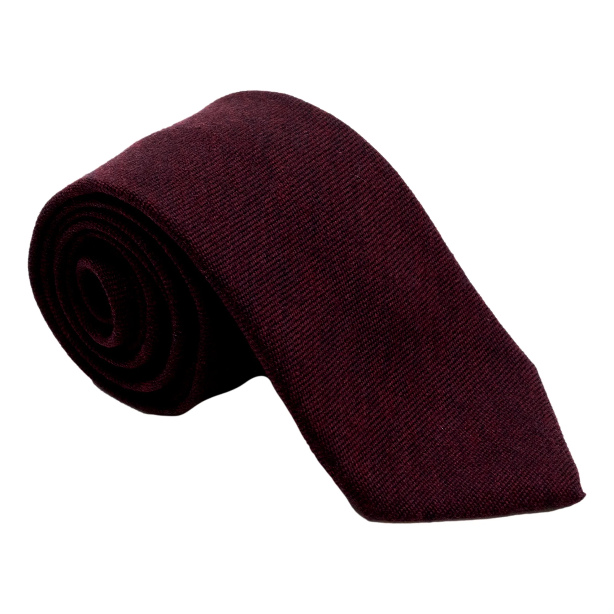 Solid Weave Wool and Silk Tie - Image 2