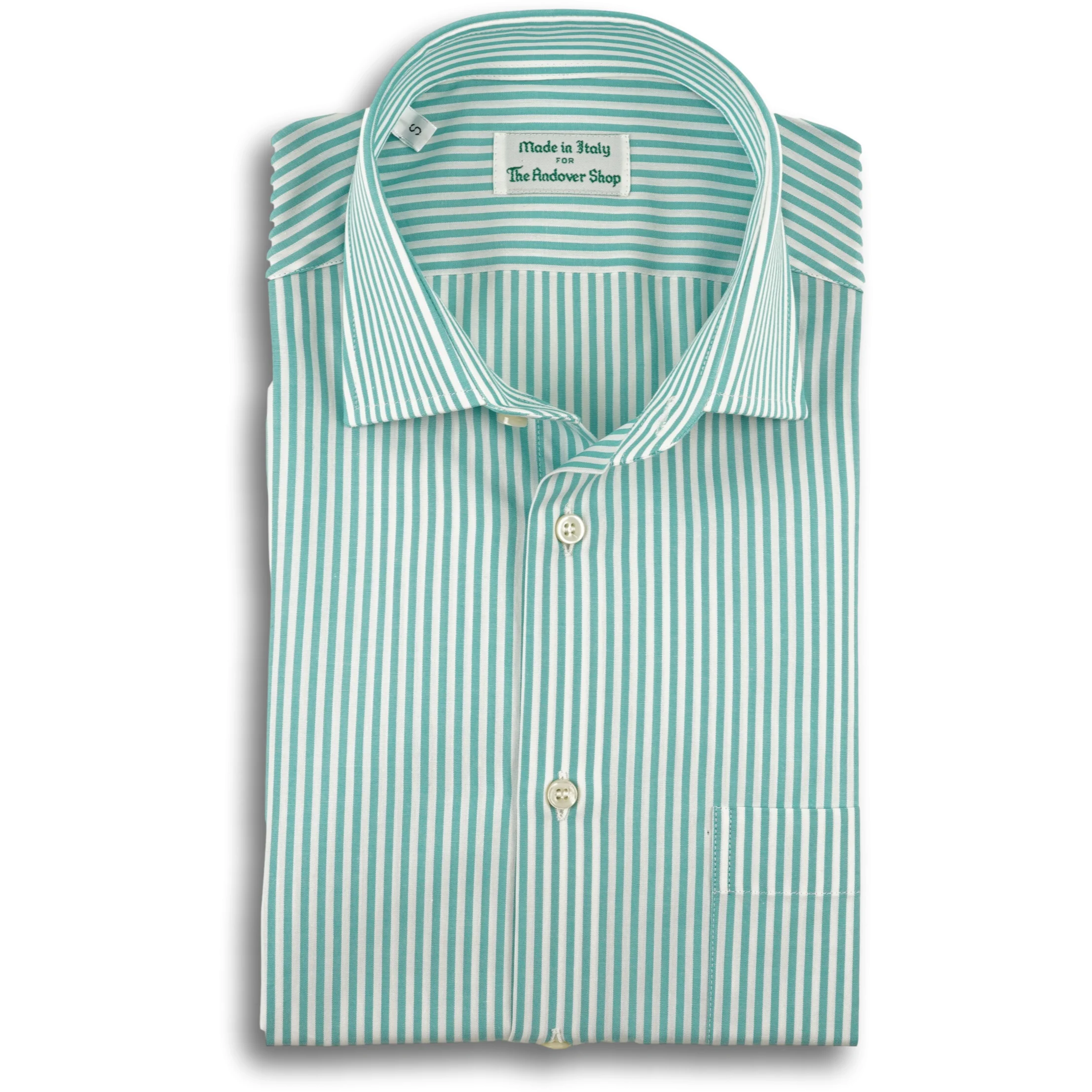 Spread Collar Banker Stripe Sport Shirt - Image 3