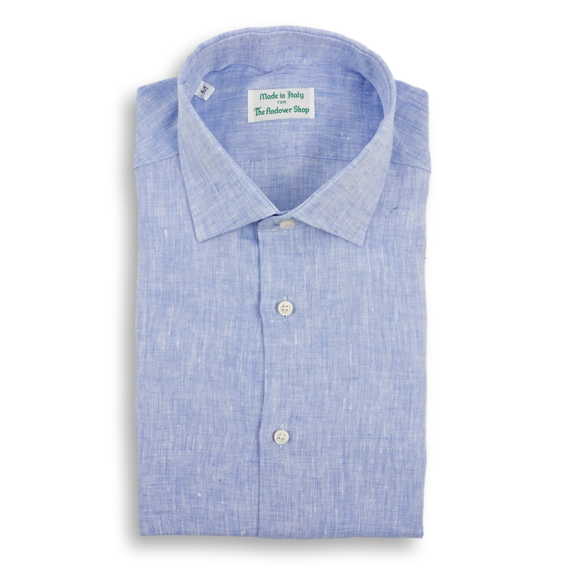 Linen Spread Collar Sport Shirt - Image 5