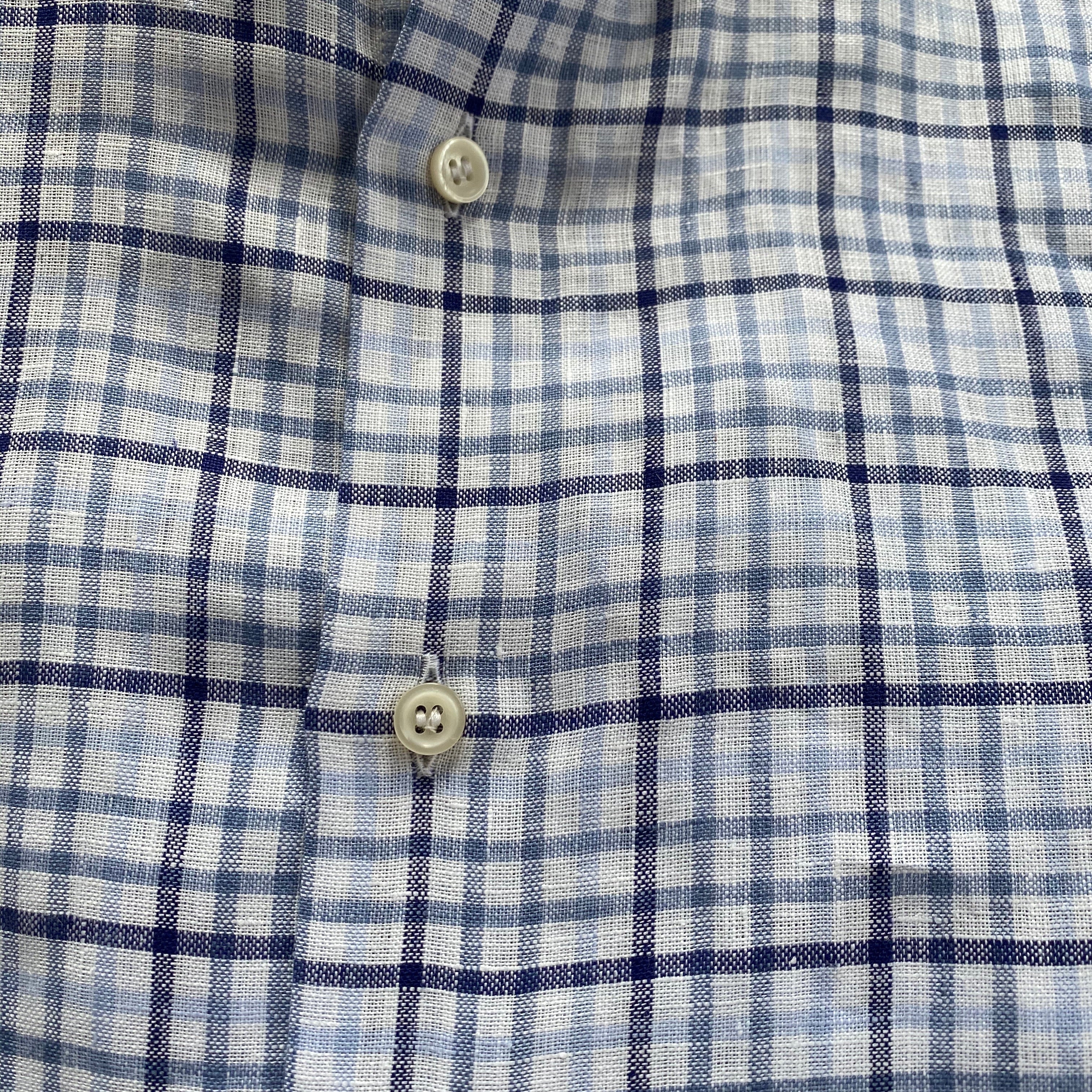 Linen Spread Collar Sport Shirt - Image 7