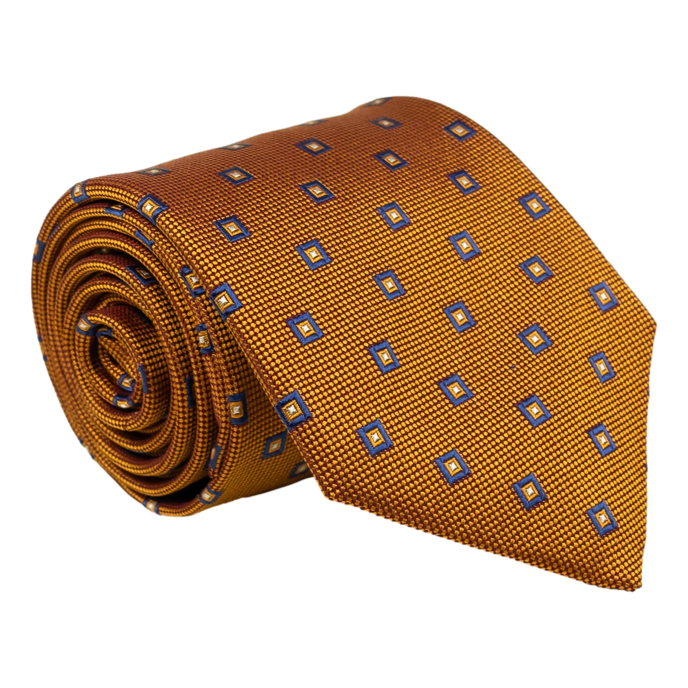 Square Bullseye Woven Silk Tie - Image 2