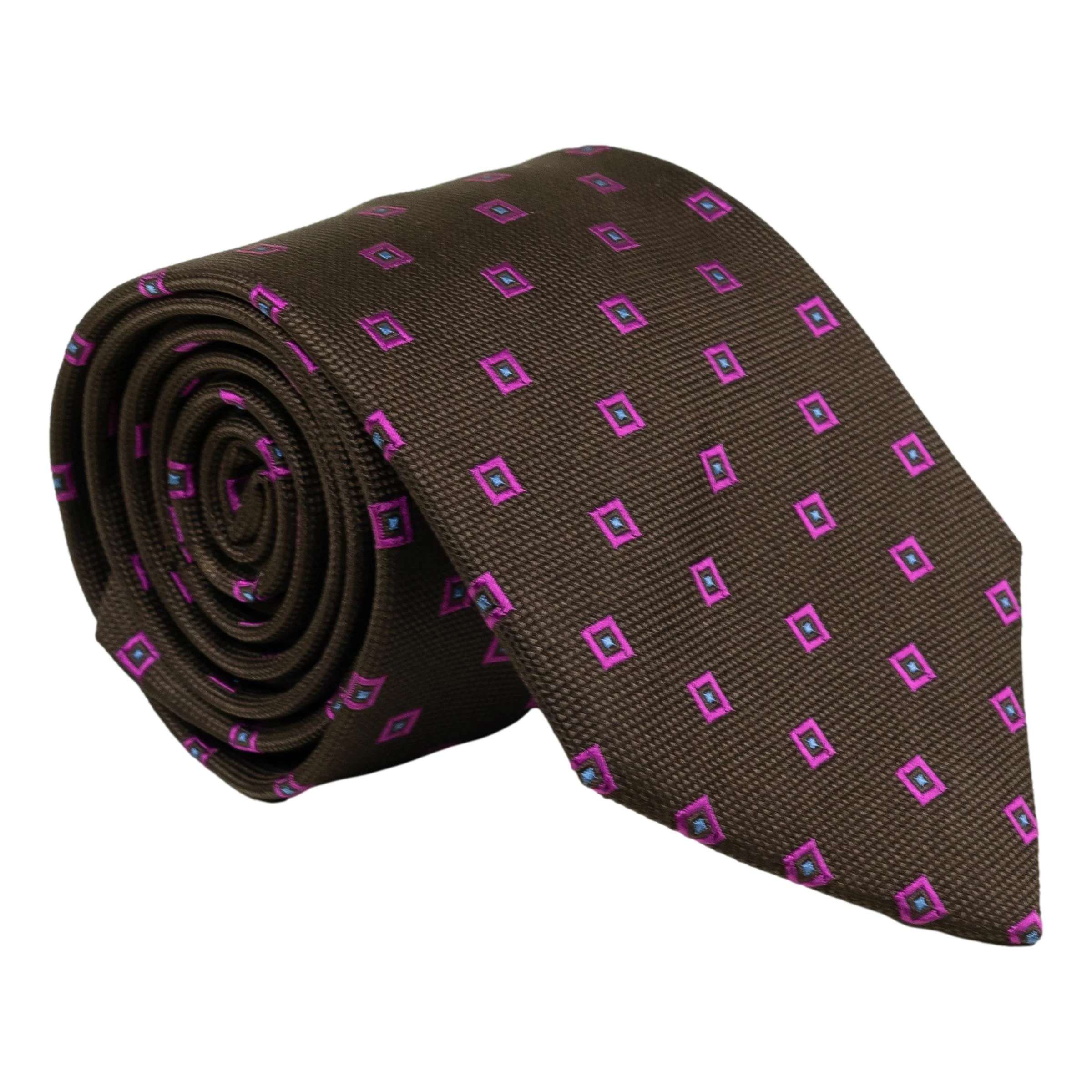 Square Bullseye Woven Silk Tie - Image 3