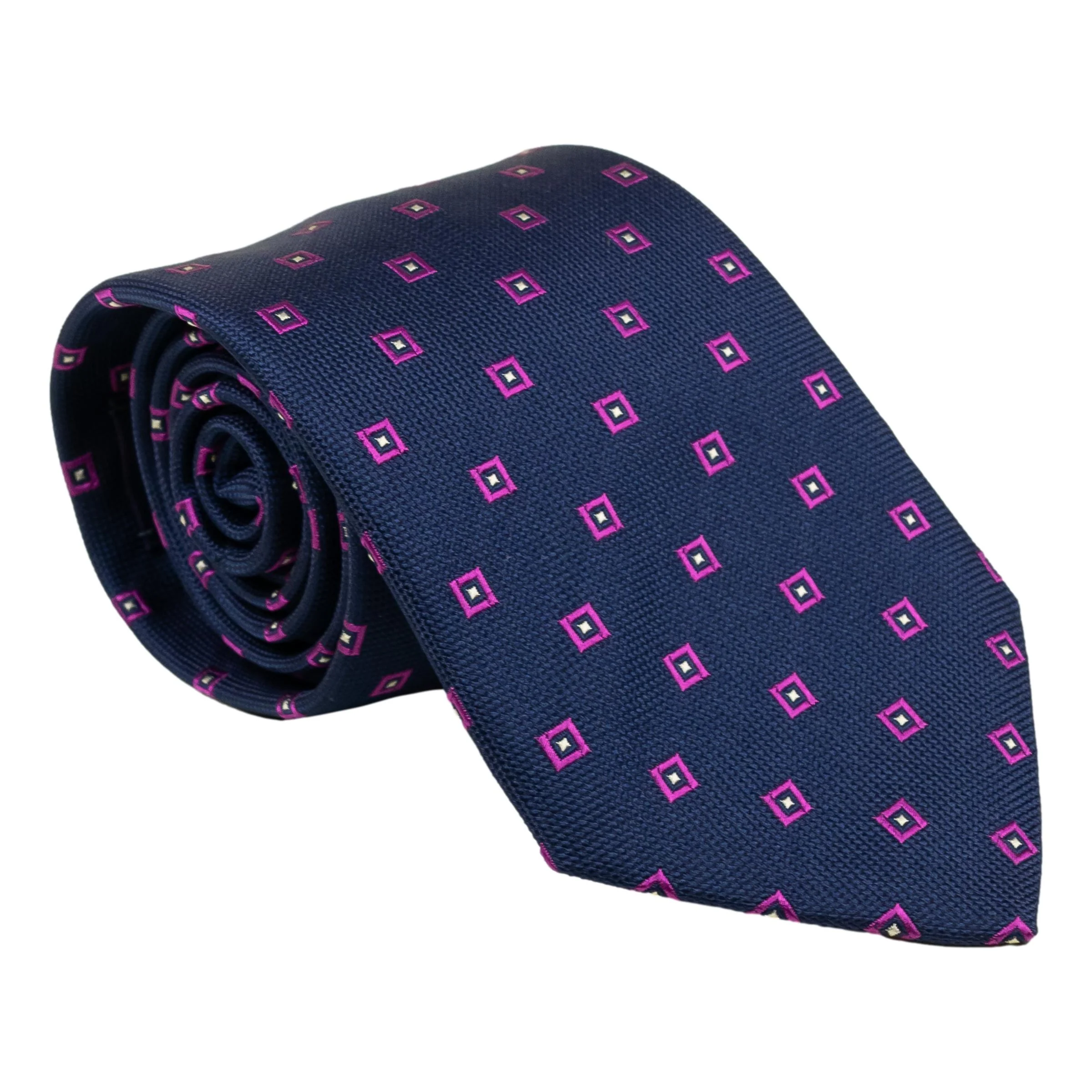 Square Bullseye Woven Silk Tie - Image 4