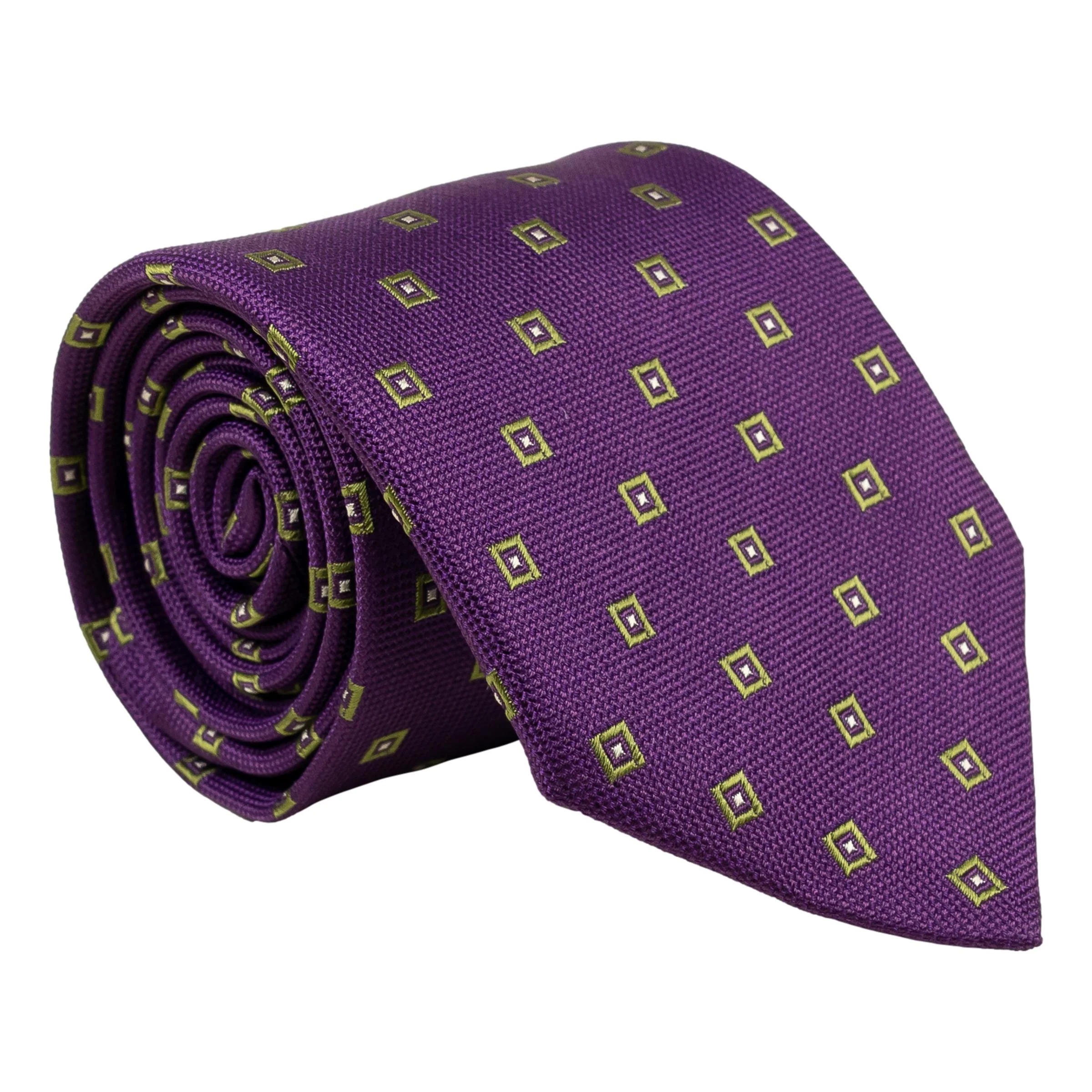 Square Bullseye Woven Silk Tie - Image 5