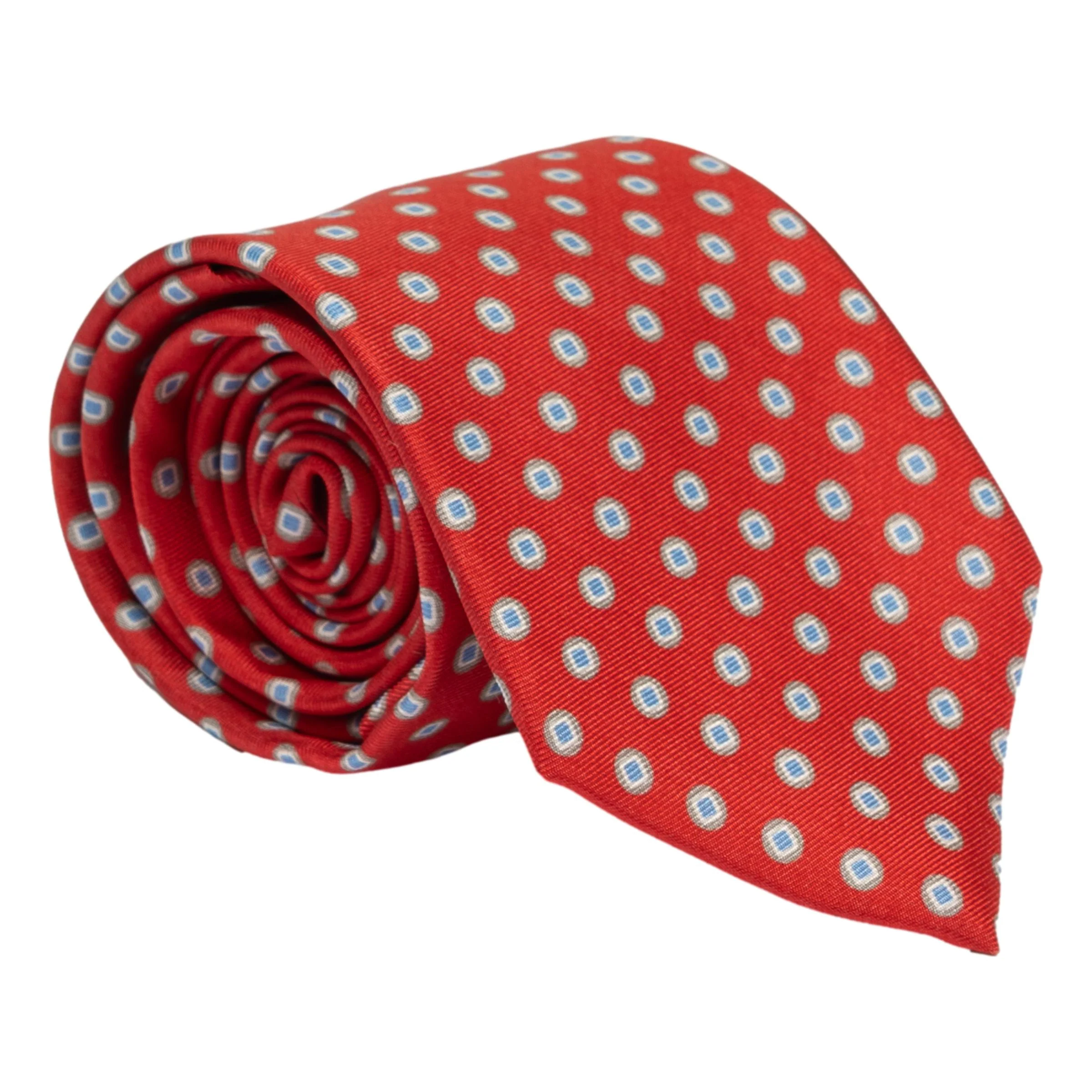 Square Inset Print Silk Tie - Image 2