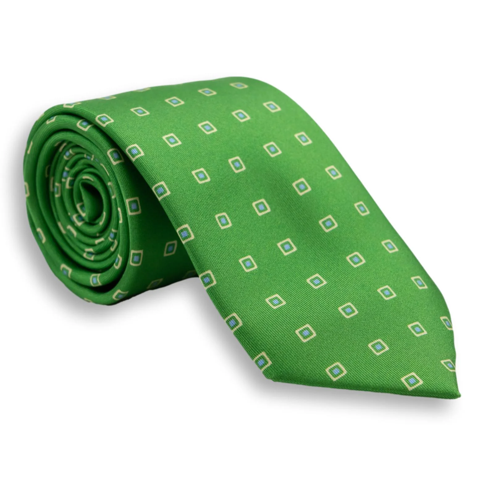 Square Motif Silk Print Tie - Image 3