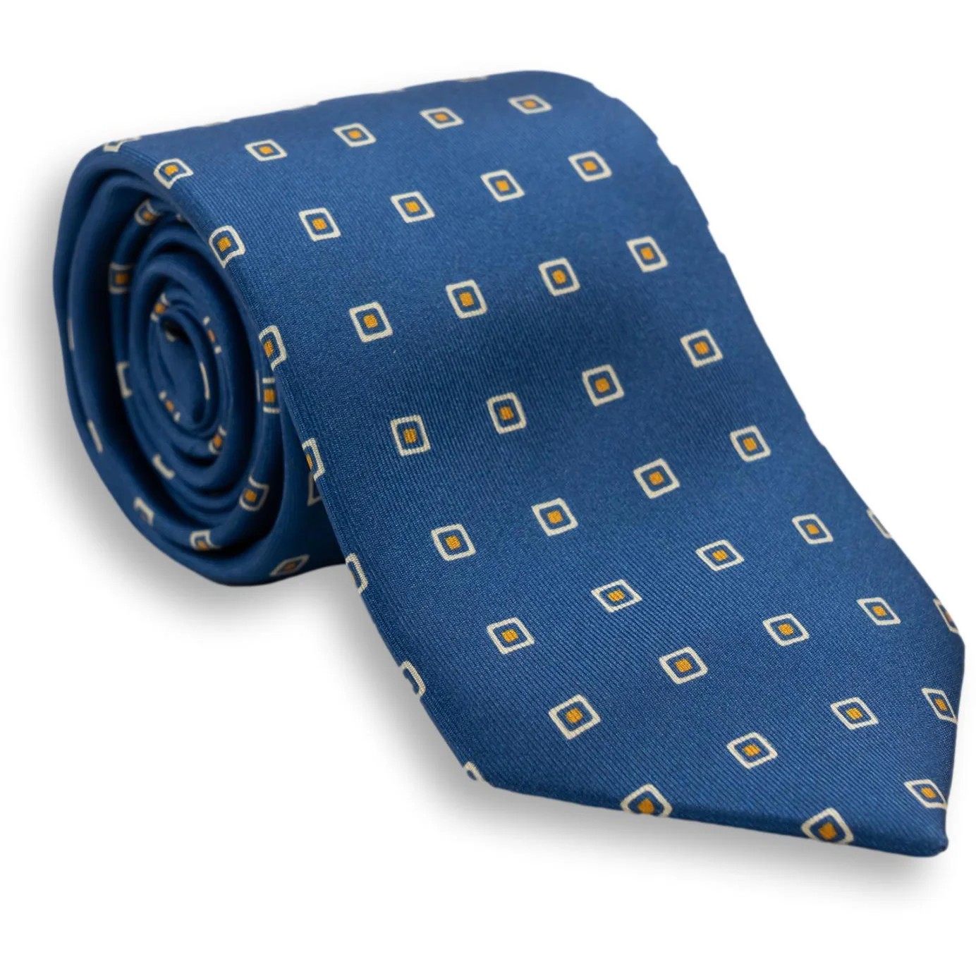 Square Motif Silk Print Tie - Image 4