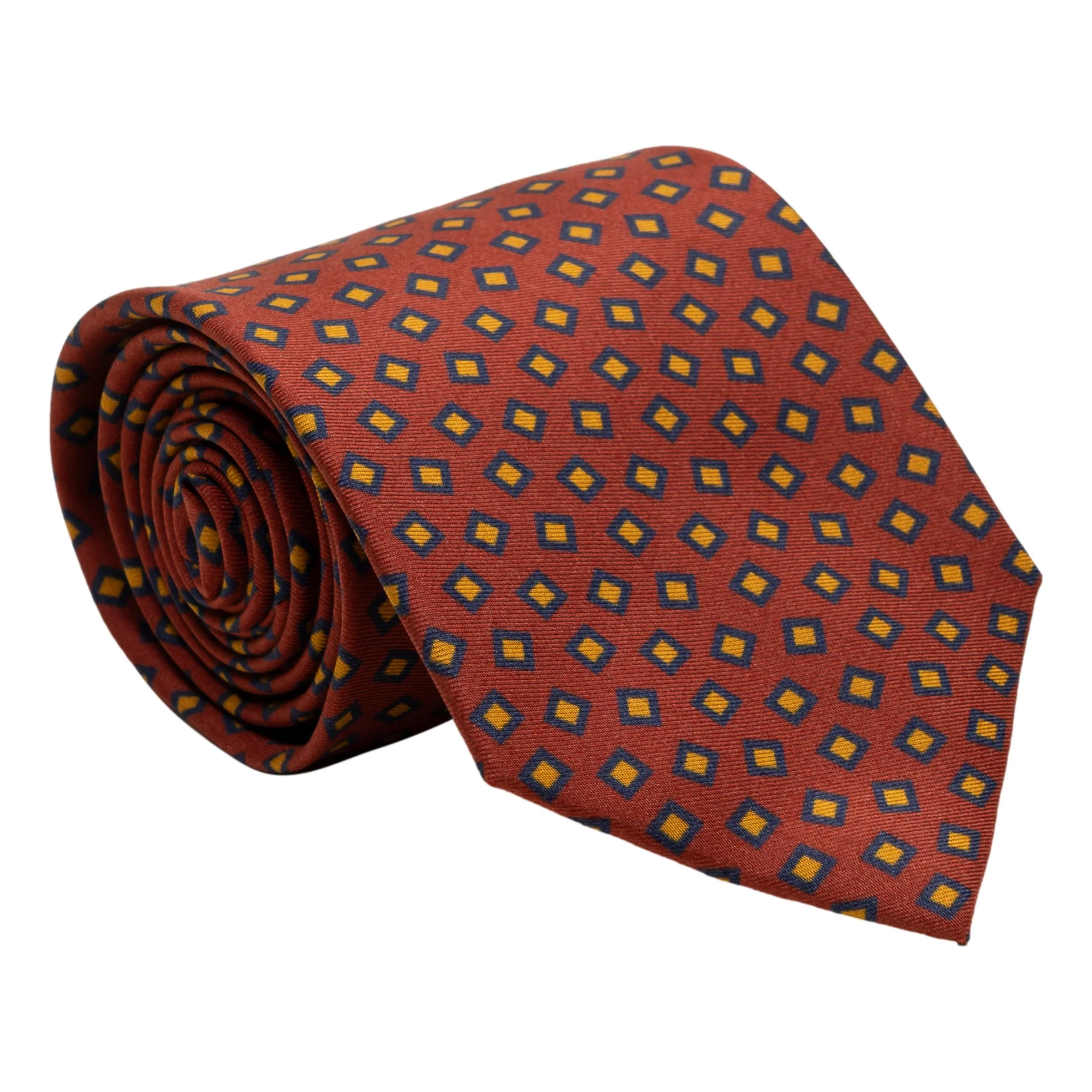 Square Patterned Silk Tie - Image 2