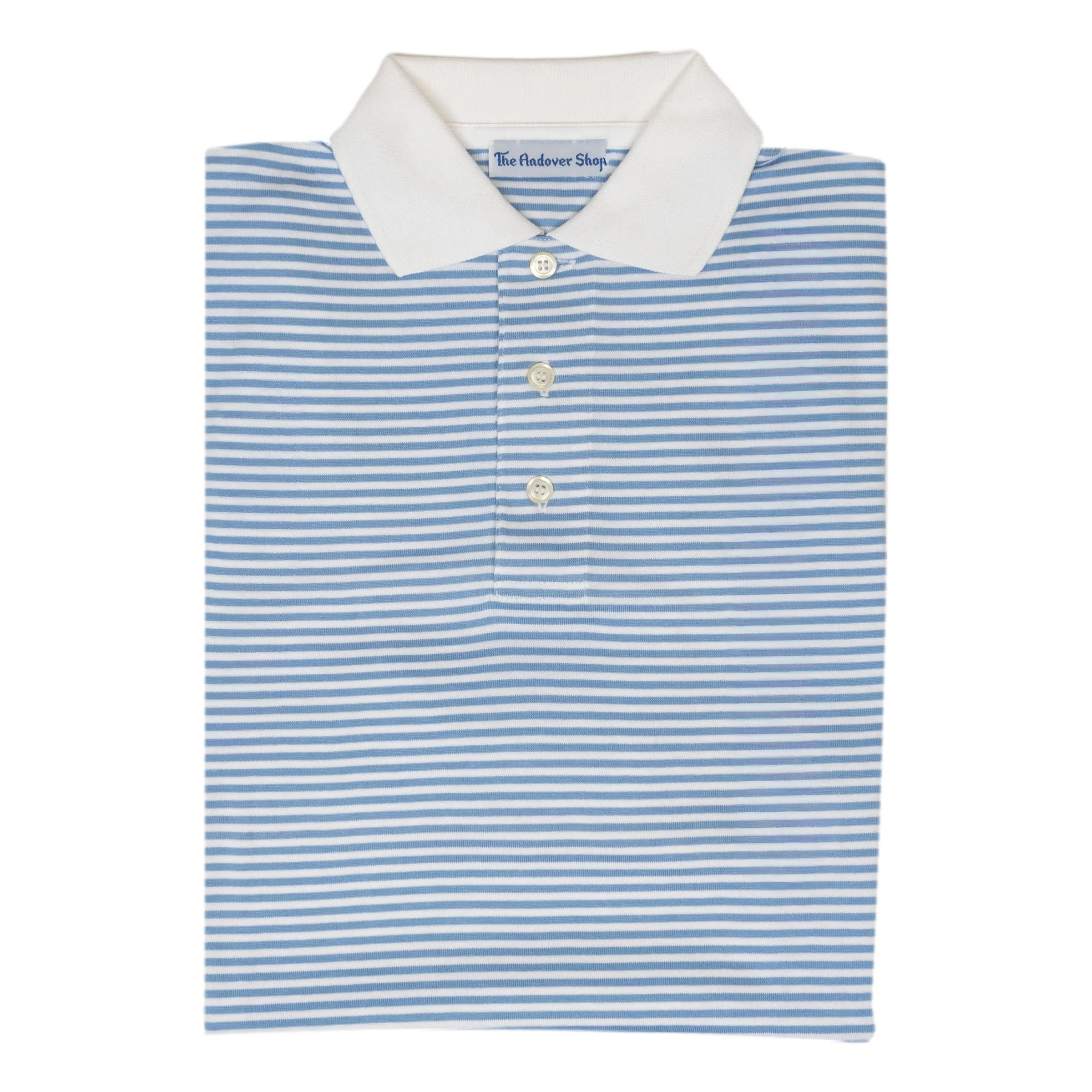 Striped Jersey Polo with Contrast Collar - Image 3