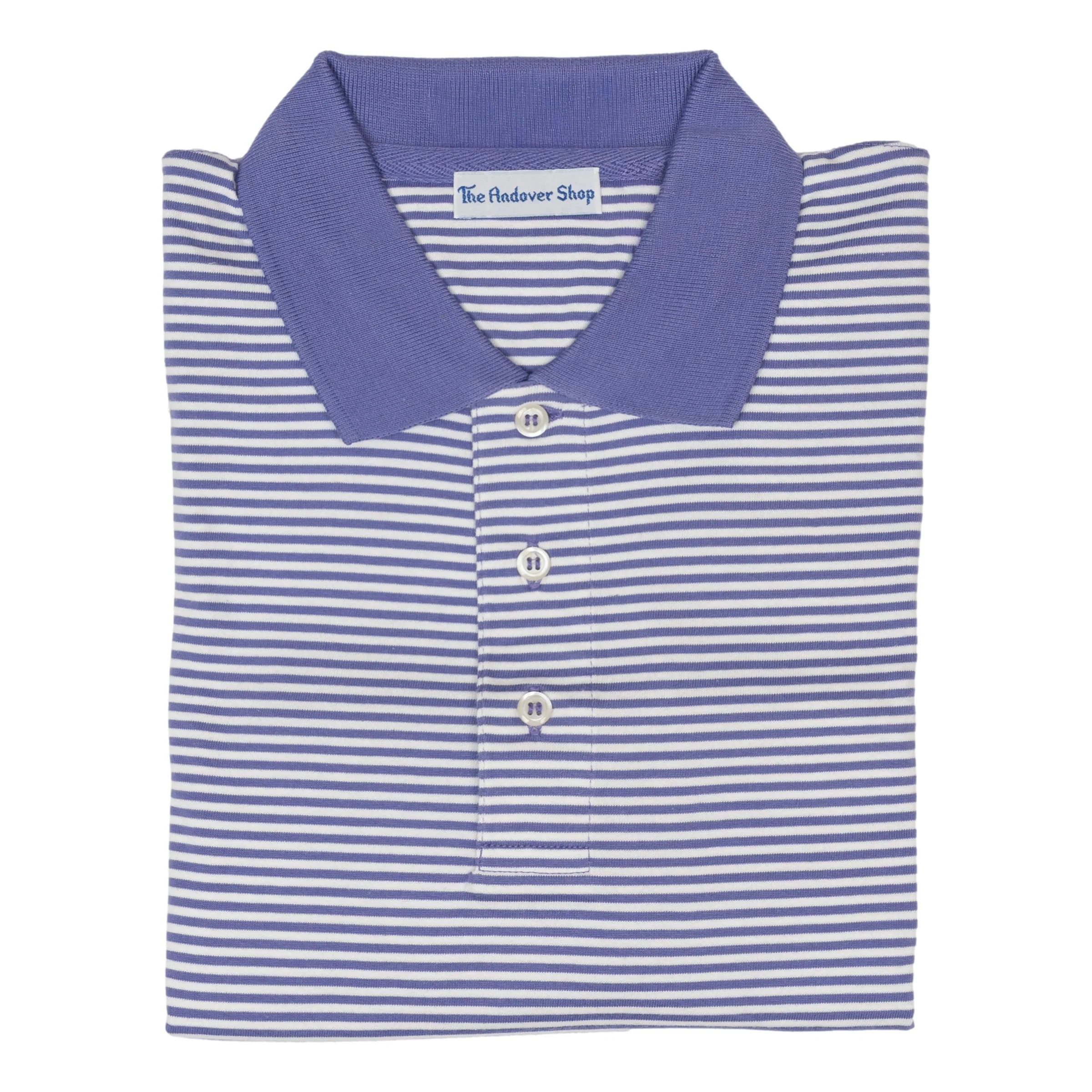 Striped Jersey Polo with Contrast Collar - Image 4