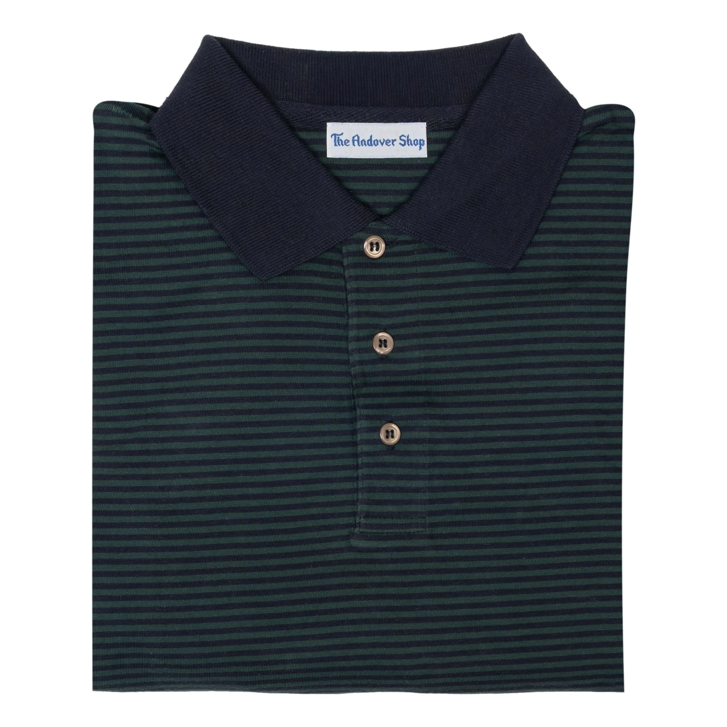 Striped Jersey Polo with Contrast Collar - Image 5