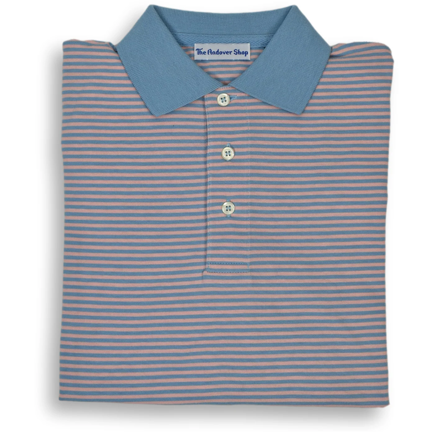 Striped Jersey Polo with Contrast Collar - Image 6