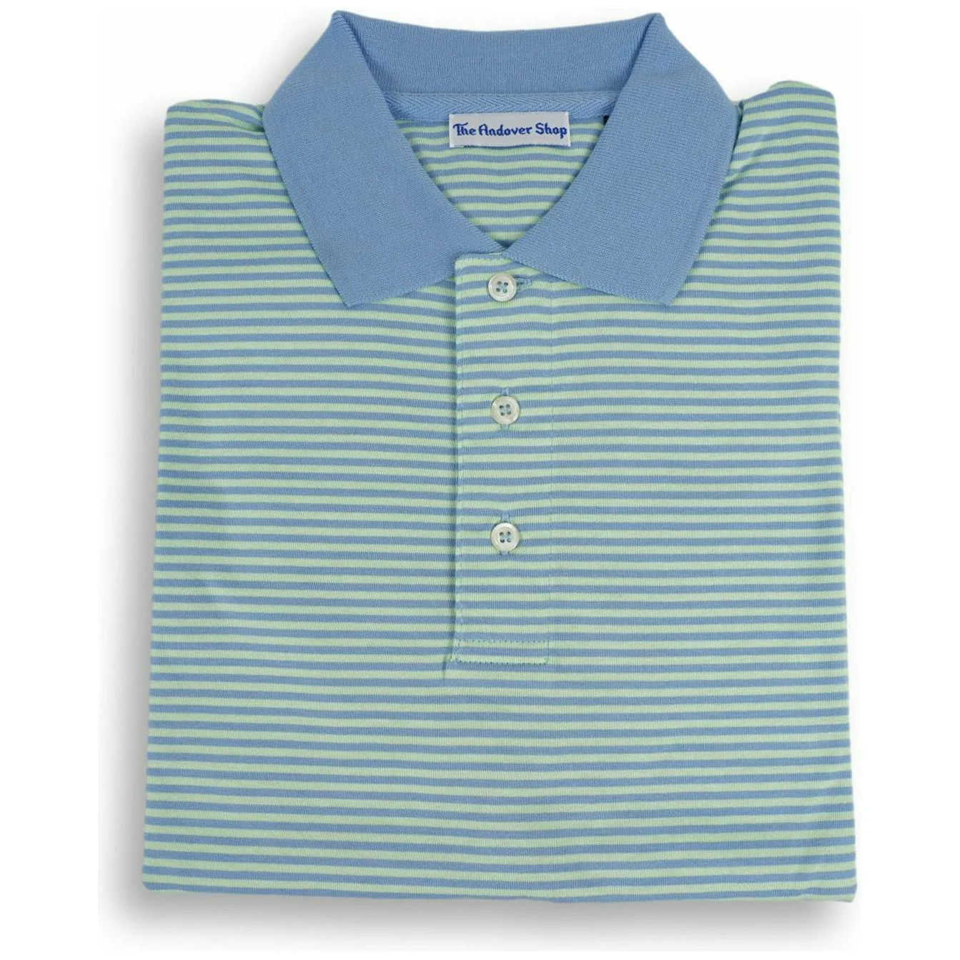 Striped Jersey Polo with Contrast Collar - Image 7