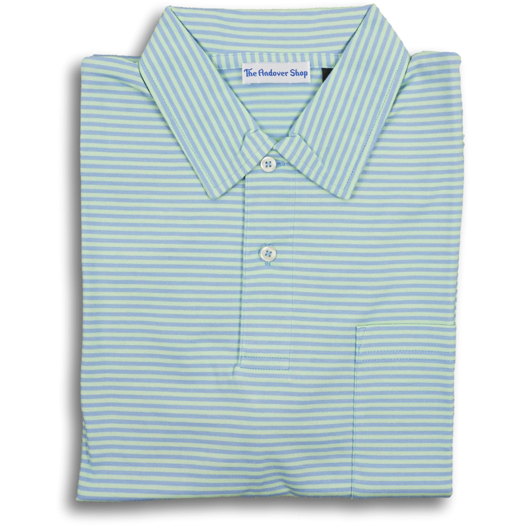 Striped Jersey Polo with Self Collar - Image 11