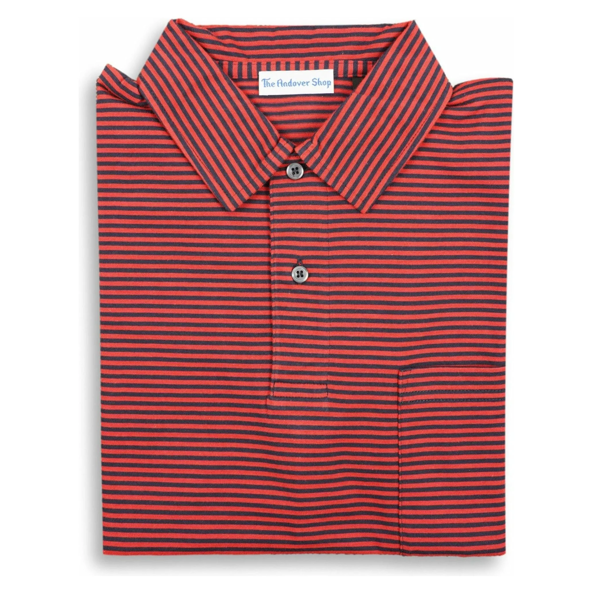 Striped Jersey Polo with Self Collar - Image 12