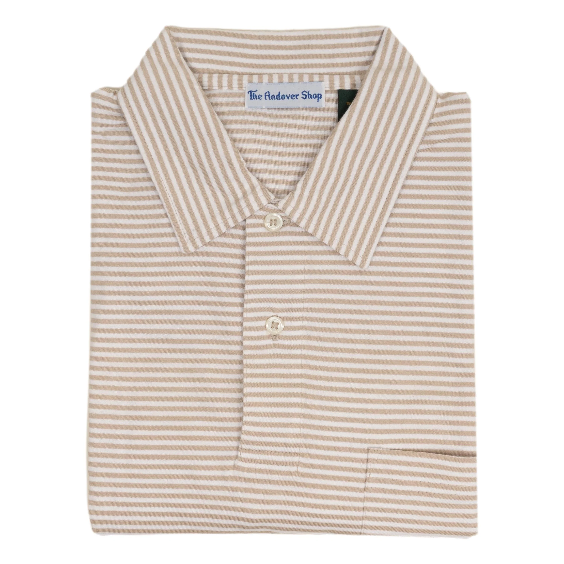 Striped Jersey Polo with Self Collar - Image 3