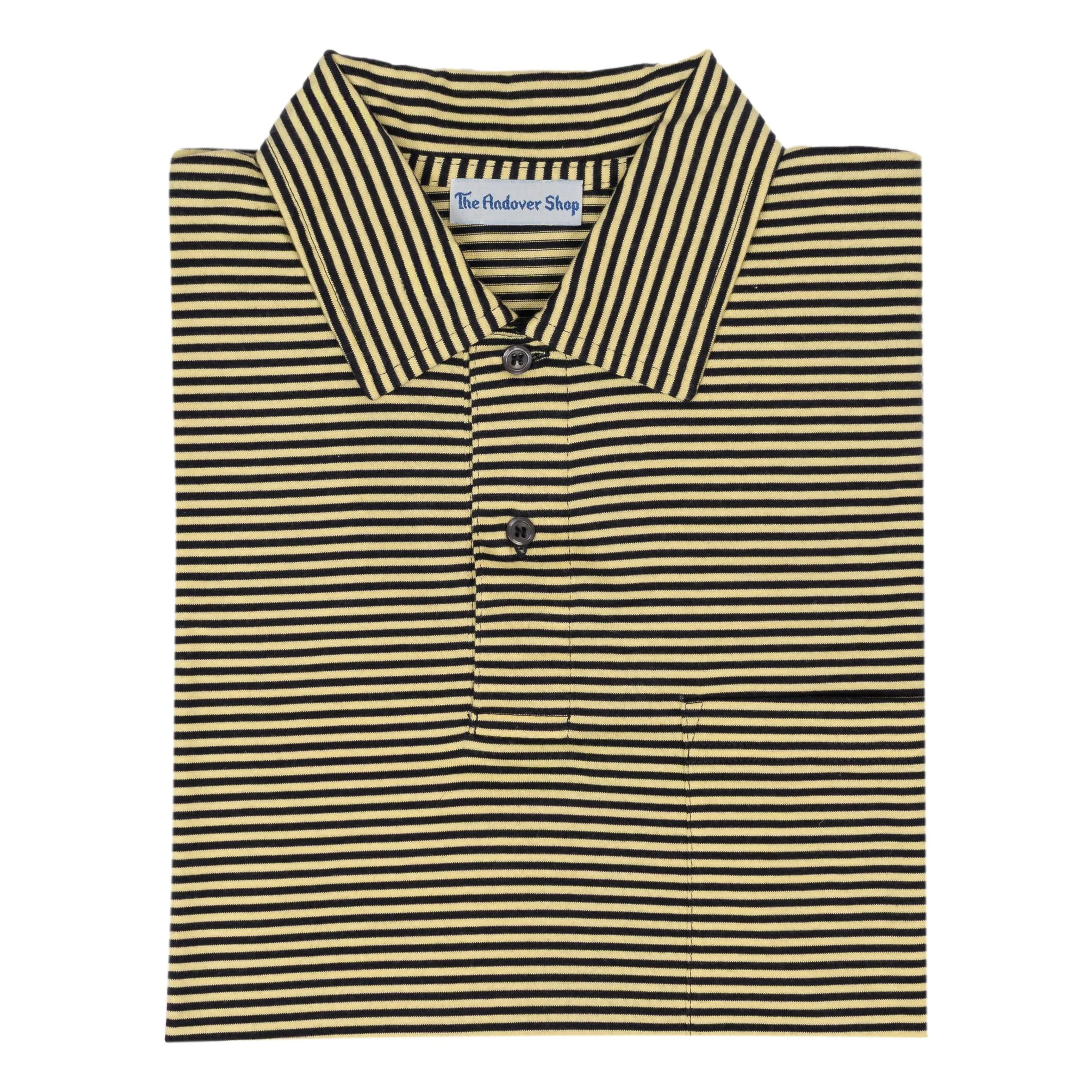 Striped Jersey Polo with Self Collar - Image 5