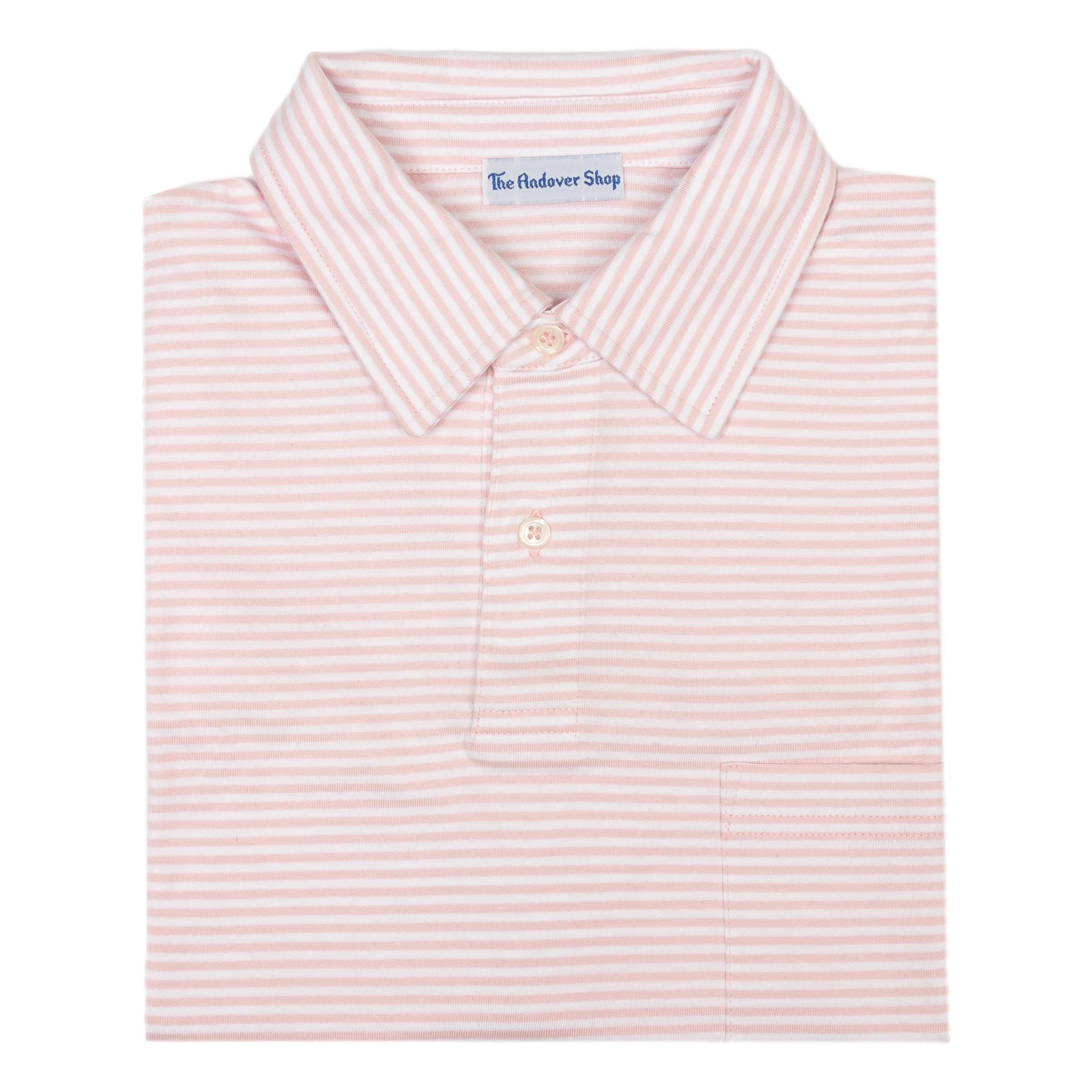 Striped Jersey Polo with Self Collar - Image 7