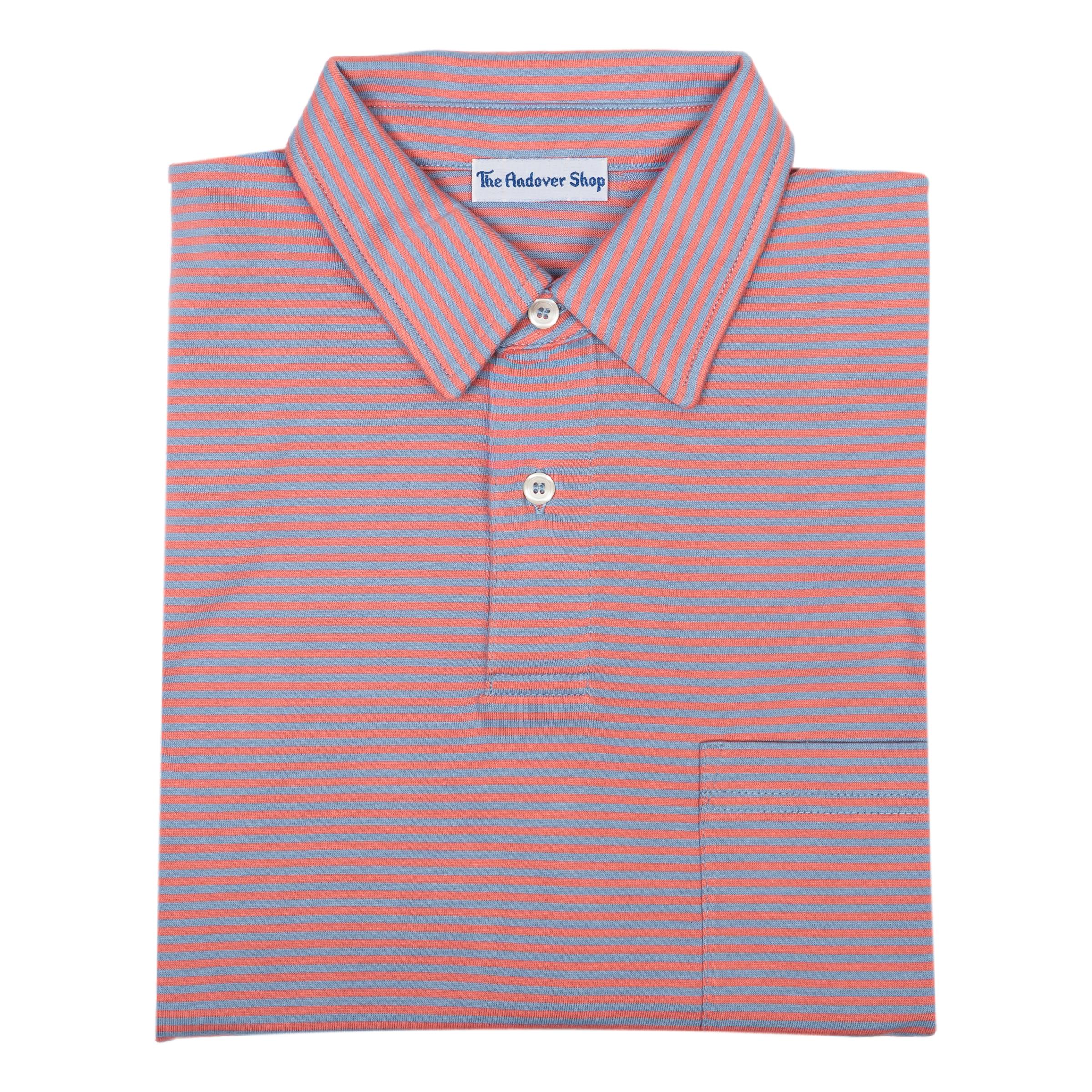 Striped Jersey Polo with Self Collar - Image 8