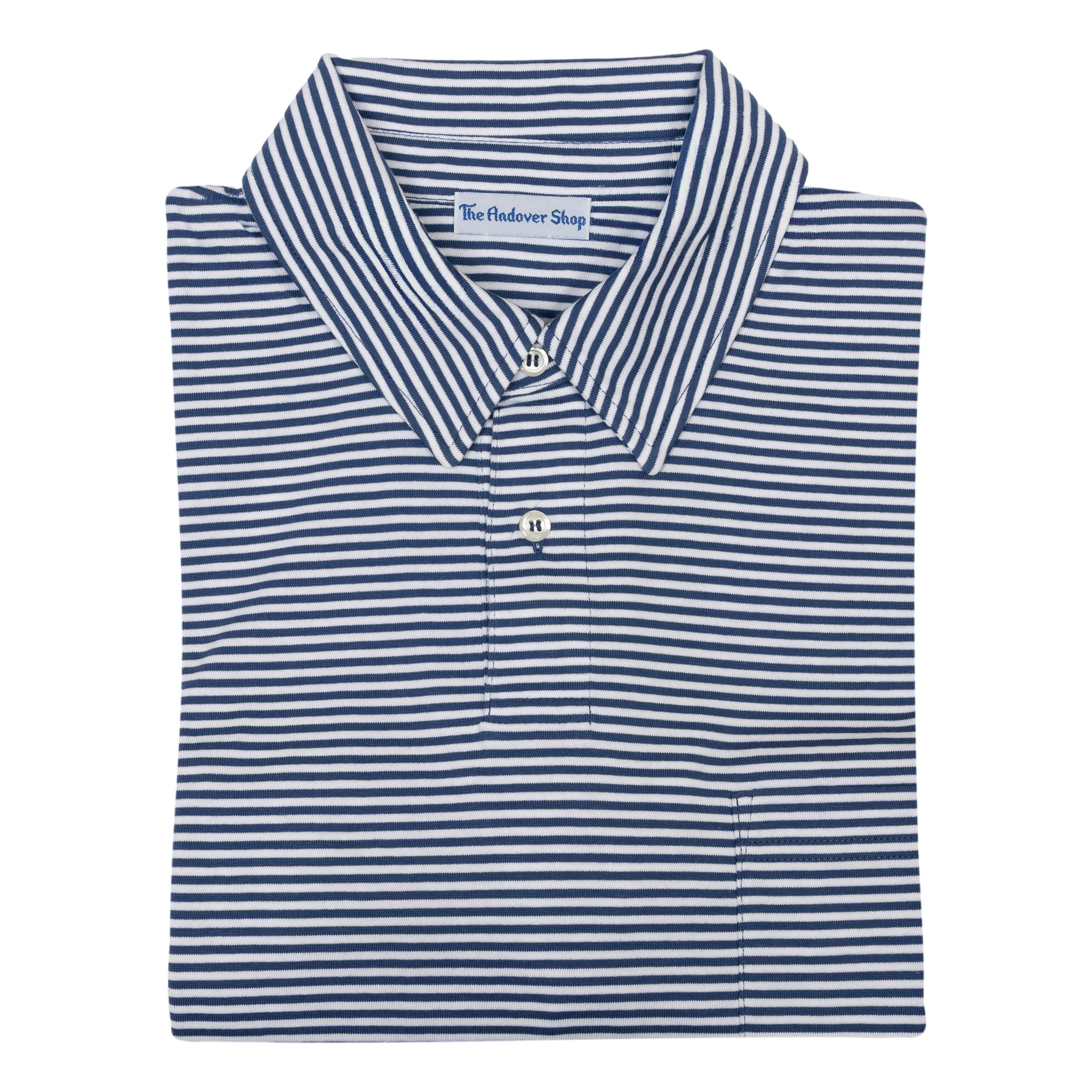Striped Jersey Polo with Self Collar - Image 9