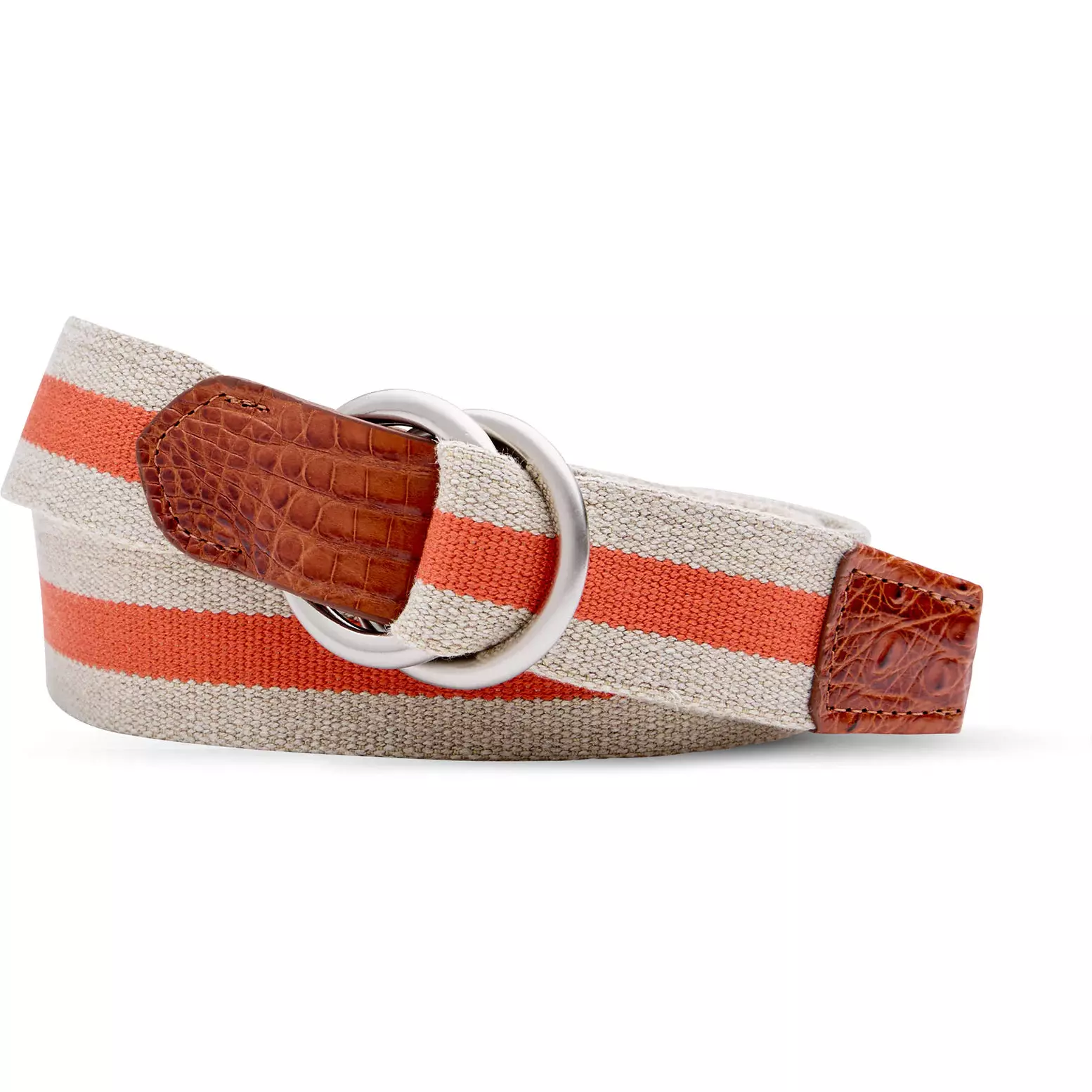 Striped Linen Belt with O-Ring Buckles - Image 3