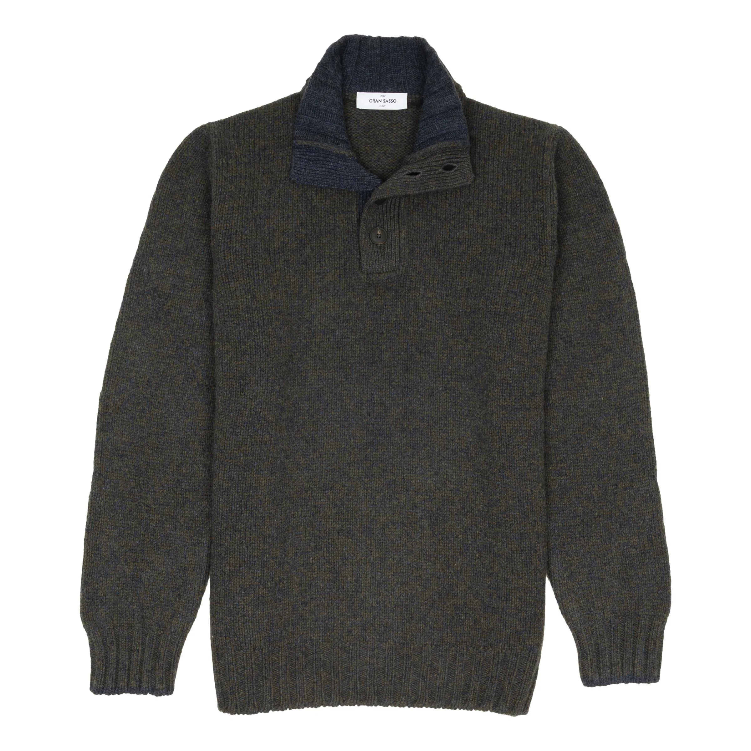 Button Mock Neck Geelong Wool Sweater - Image 4