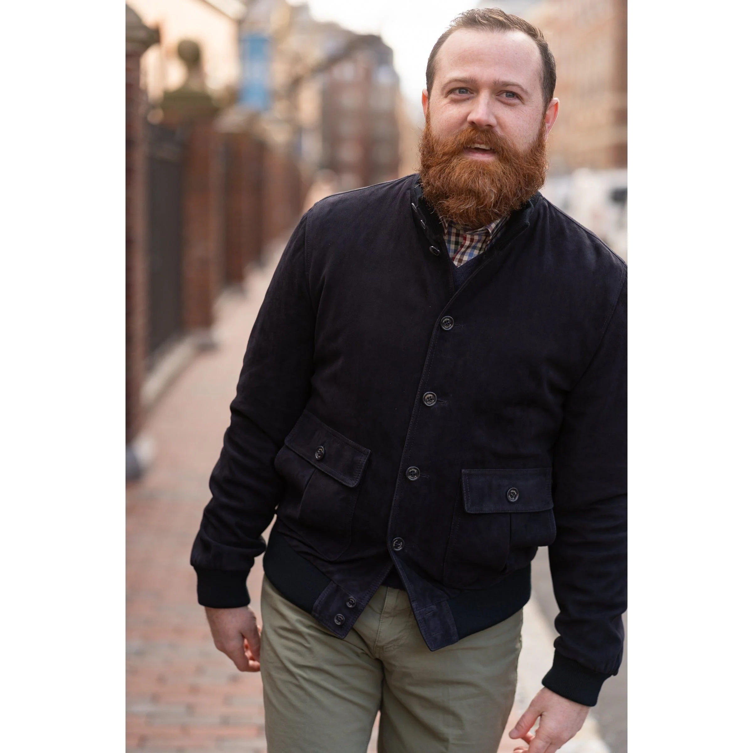 Valstarino Suede Bomber Jacket - Image 5