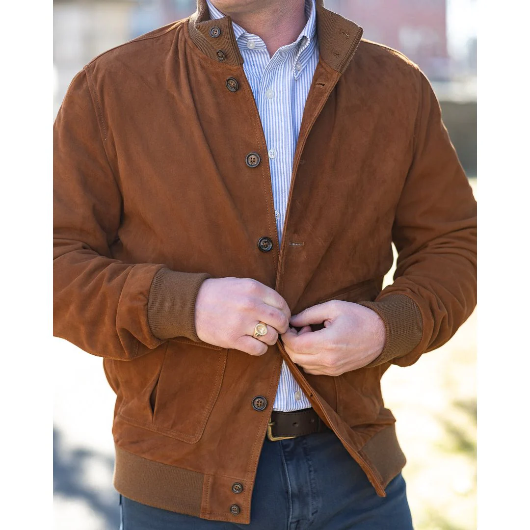 Valstarino Suede Bomber Jacket - Image 6