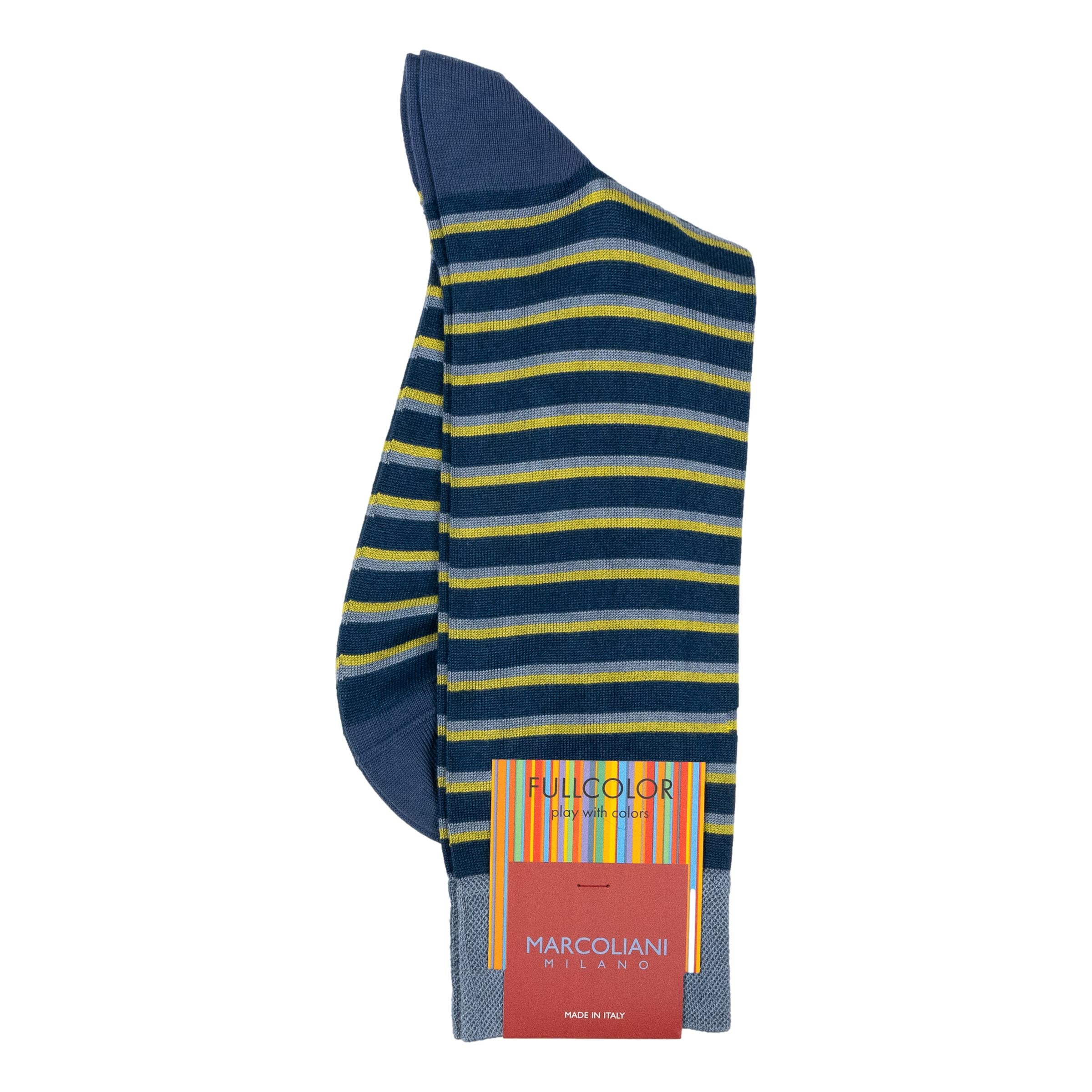 Twin Stripes Modal Mid-Calf Dress Socks - Image 2