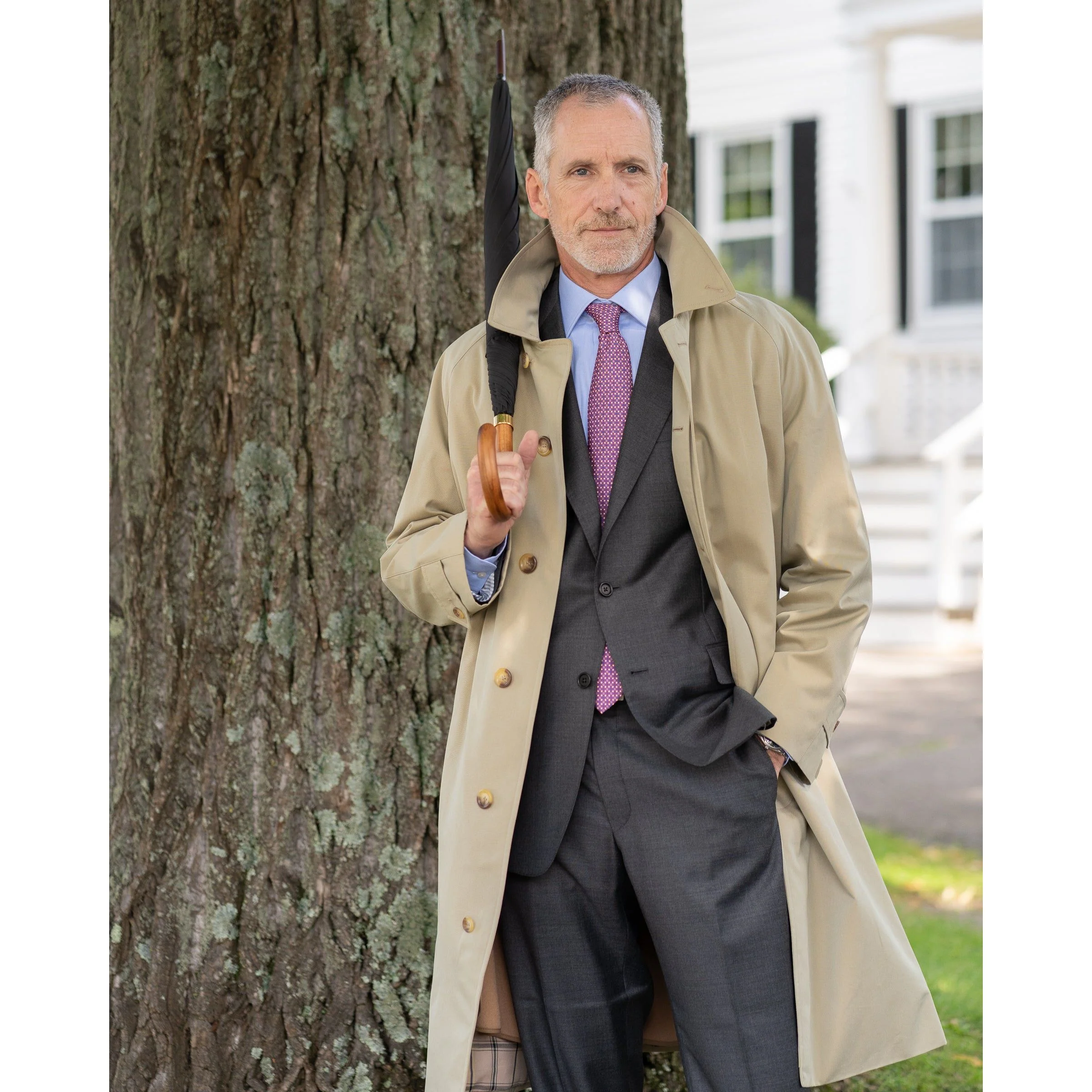 Two Button Side Vent Grey VBC 110's Suit - Image 2