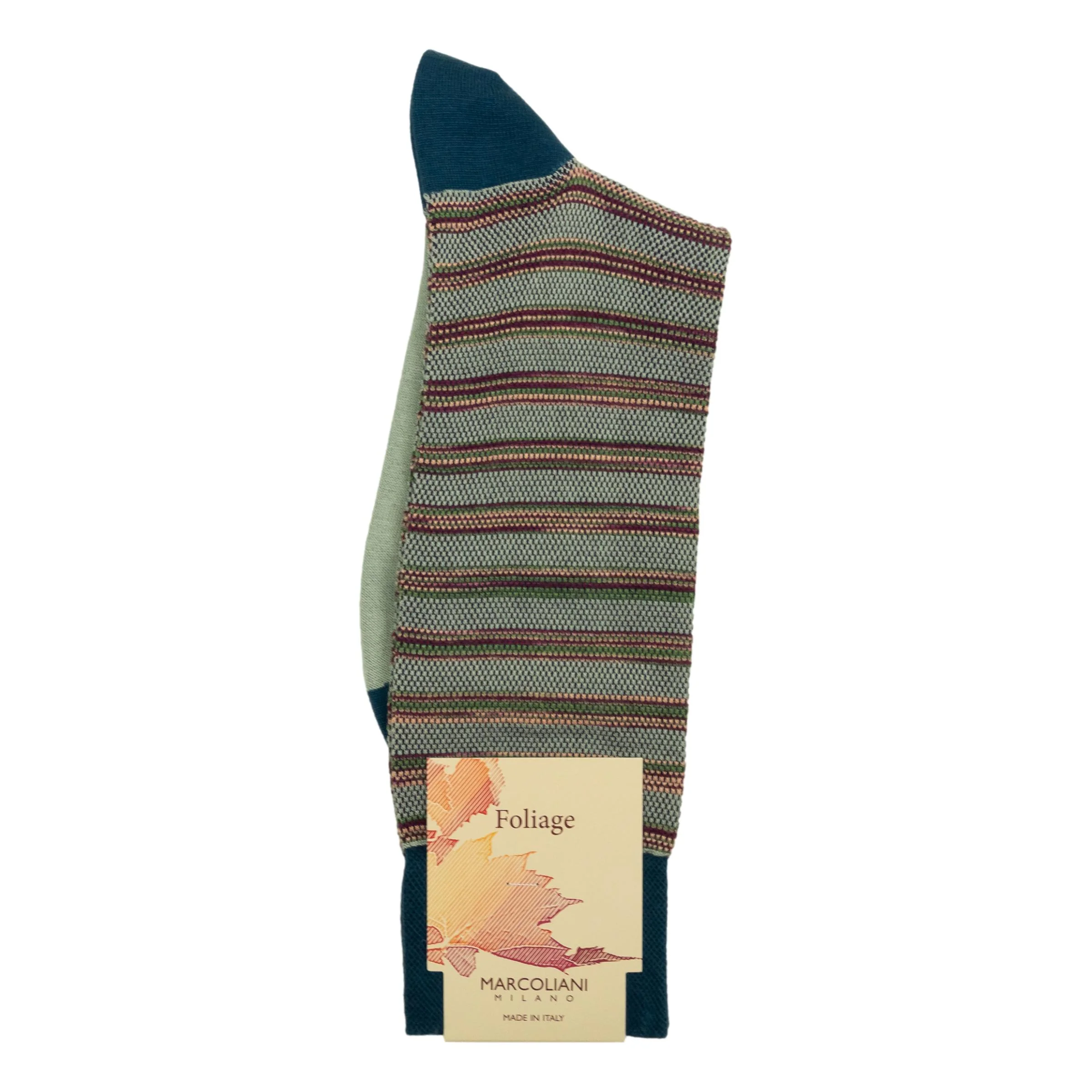 Vineyard Stripes Cotton and Merino Mid-Calf Dress Socks - Image 2
