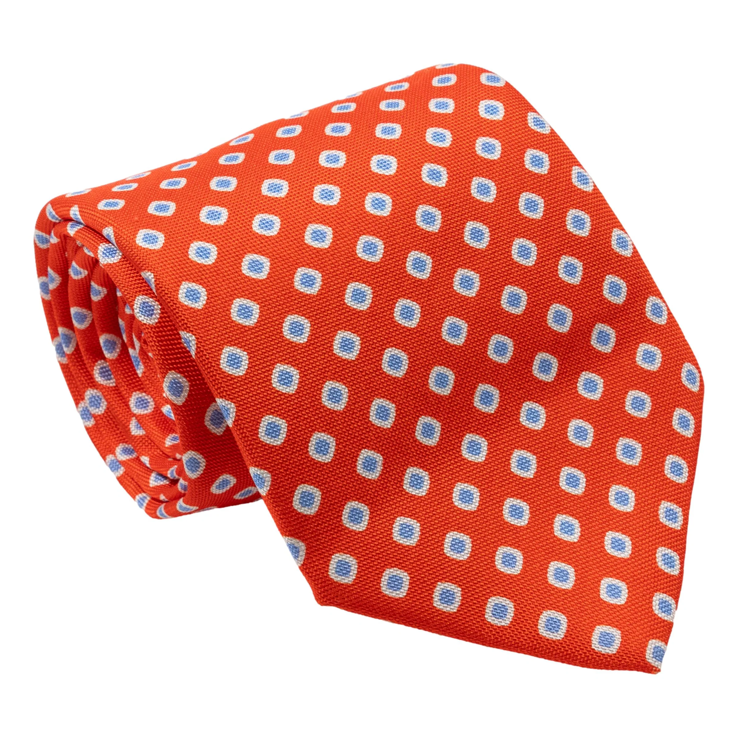 White and Sky Diamond Silk Tie - Image 3