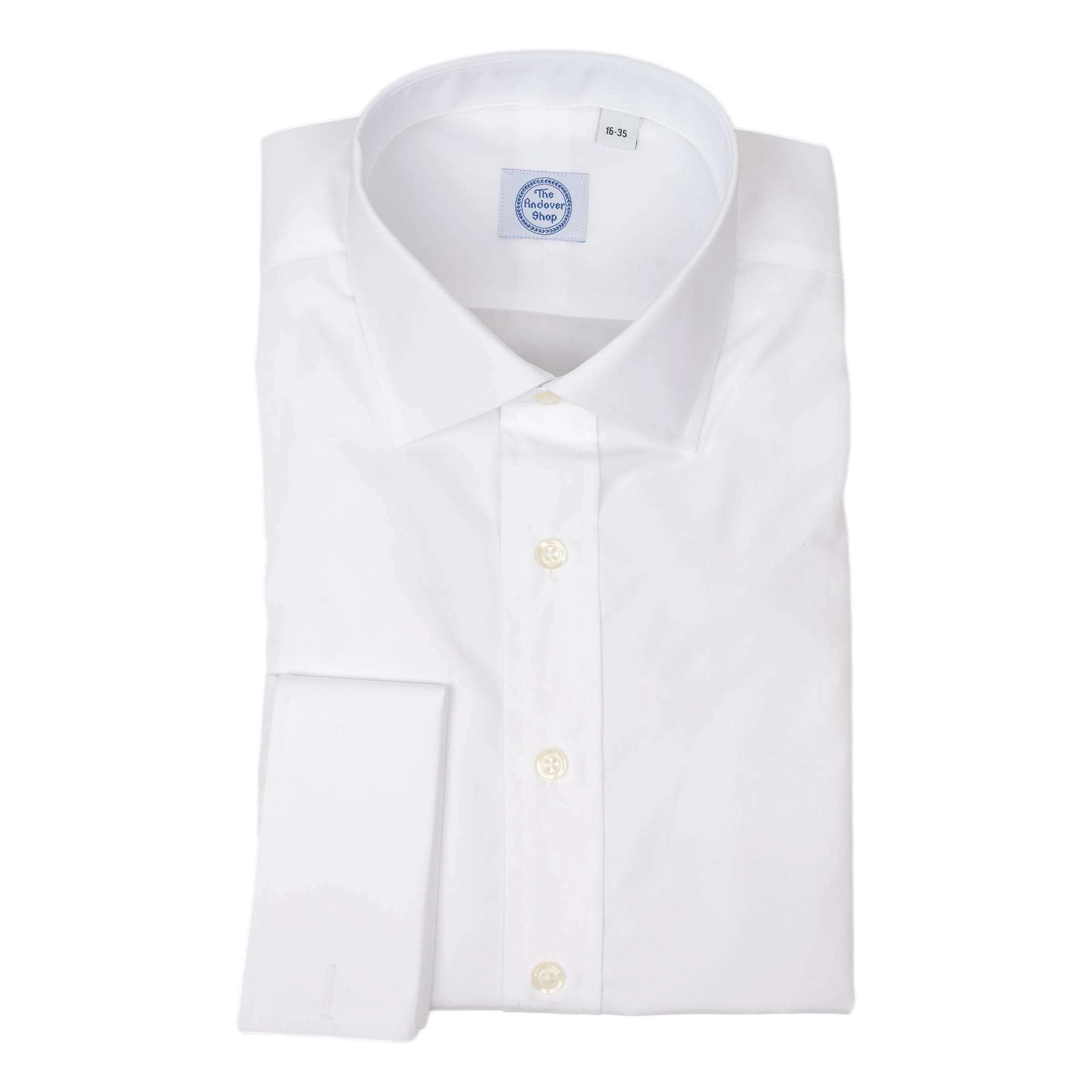 White French Cuff Spread Collar Dress Shirt