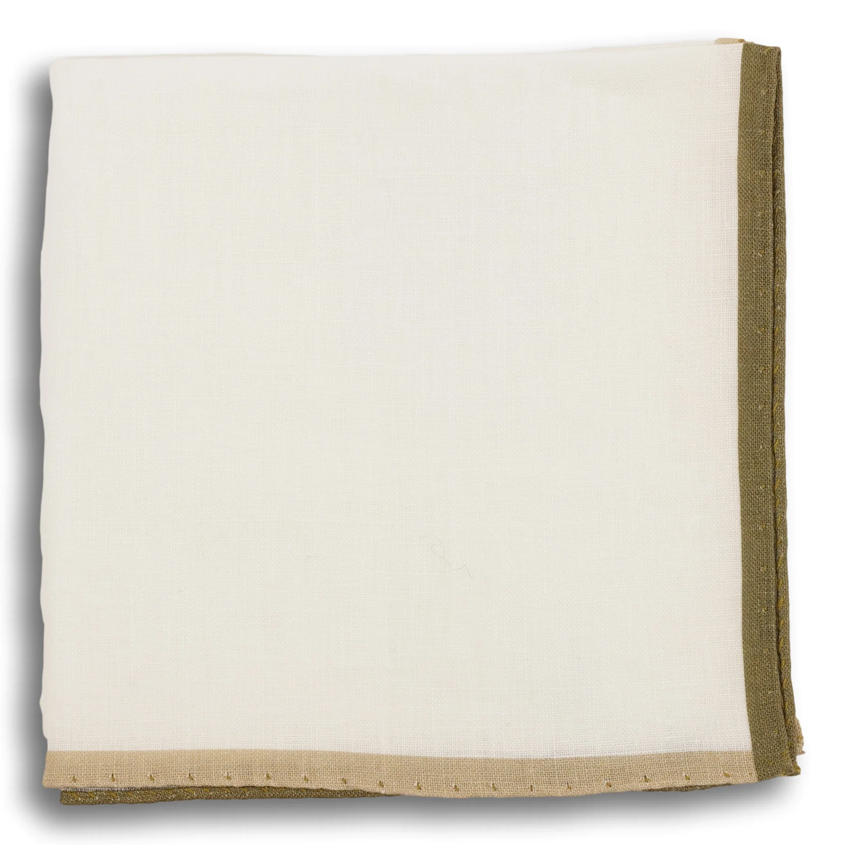 White with Colored Border Pocket Square - Image 5