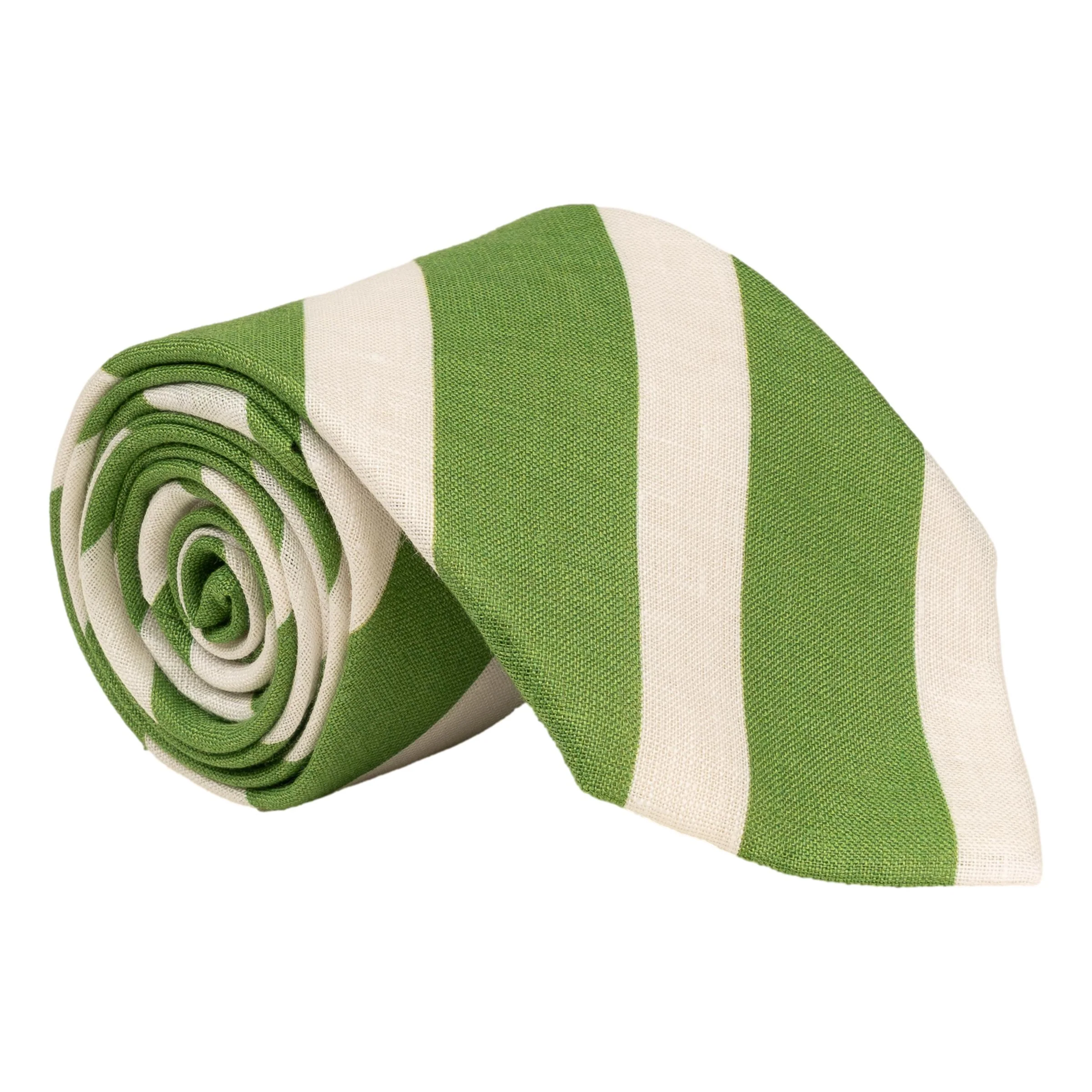 Wide Stripe Linen Tie - Image 2