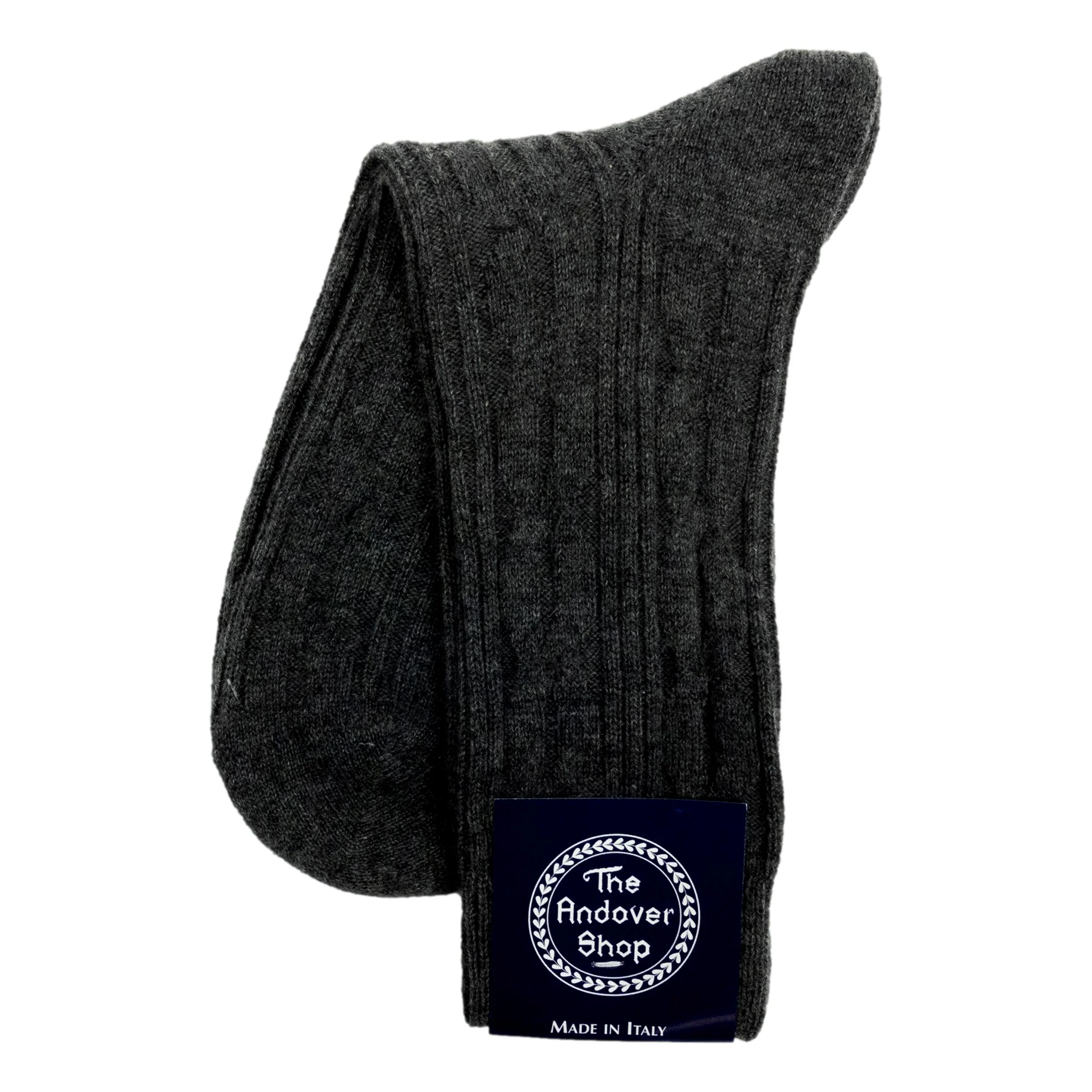 Women's 100% Cashmere Cable Dress Sock - Image 3