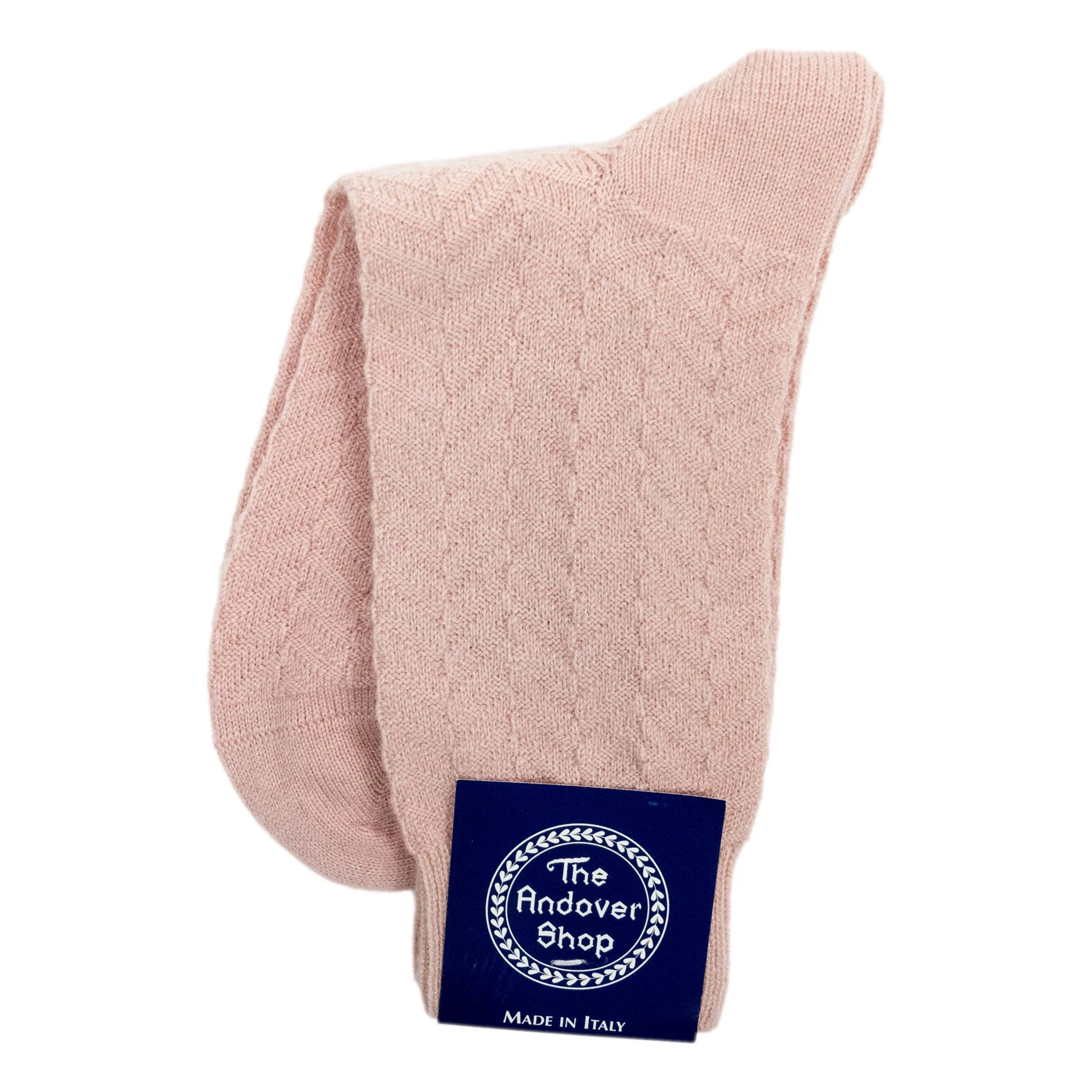 Women's 100% Cashmere Herringbone Dress Sock - Image 3
