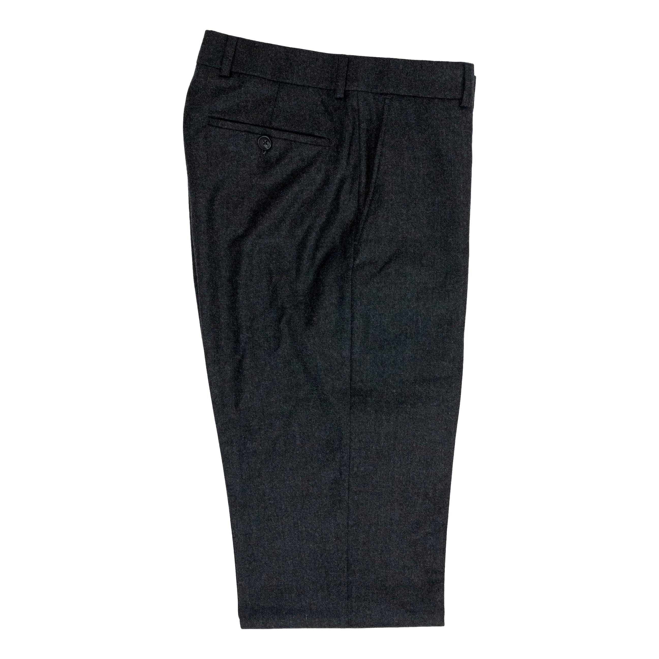 Wool Cashmere Blend Flannel Cambridge Fit Plain Front Dress Trouser - Image 3