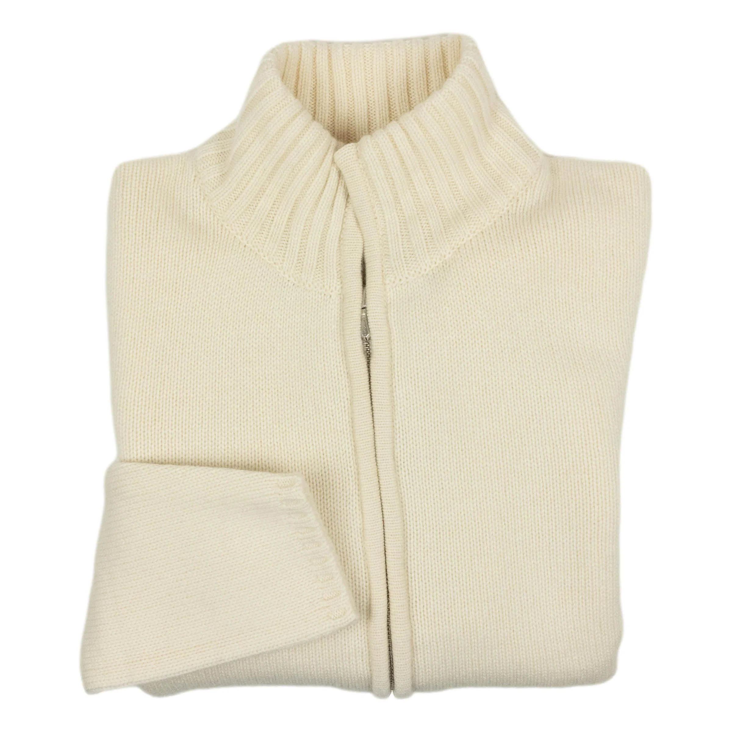 Zola High Neck Zipper Cashmere Sweater - Image 4